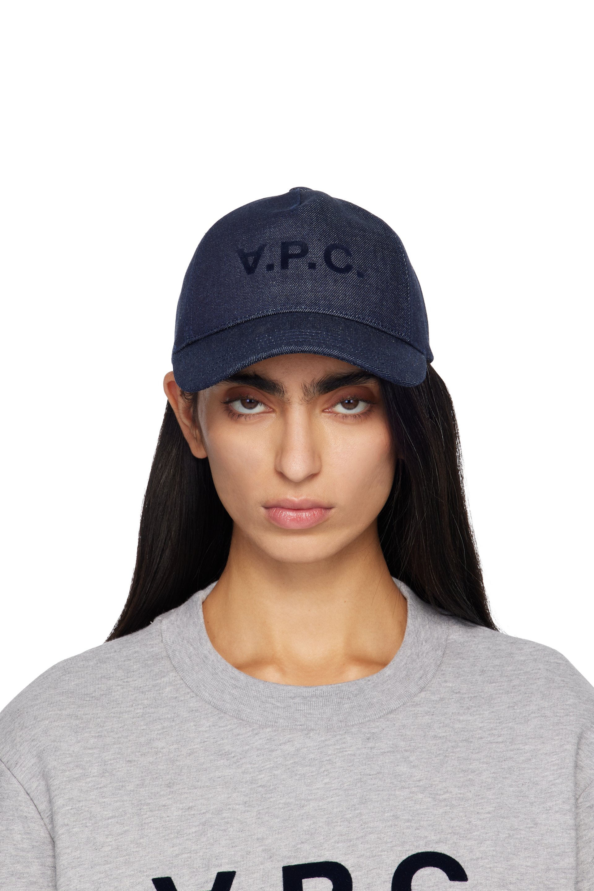 A.P.C. - Casquette Eden bleu marine à logo V.P.C.