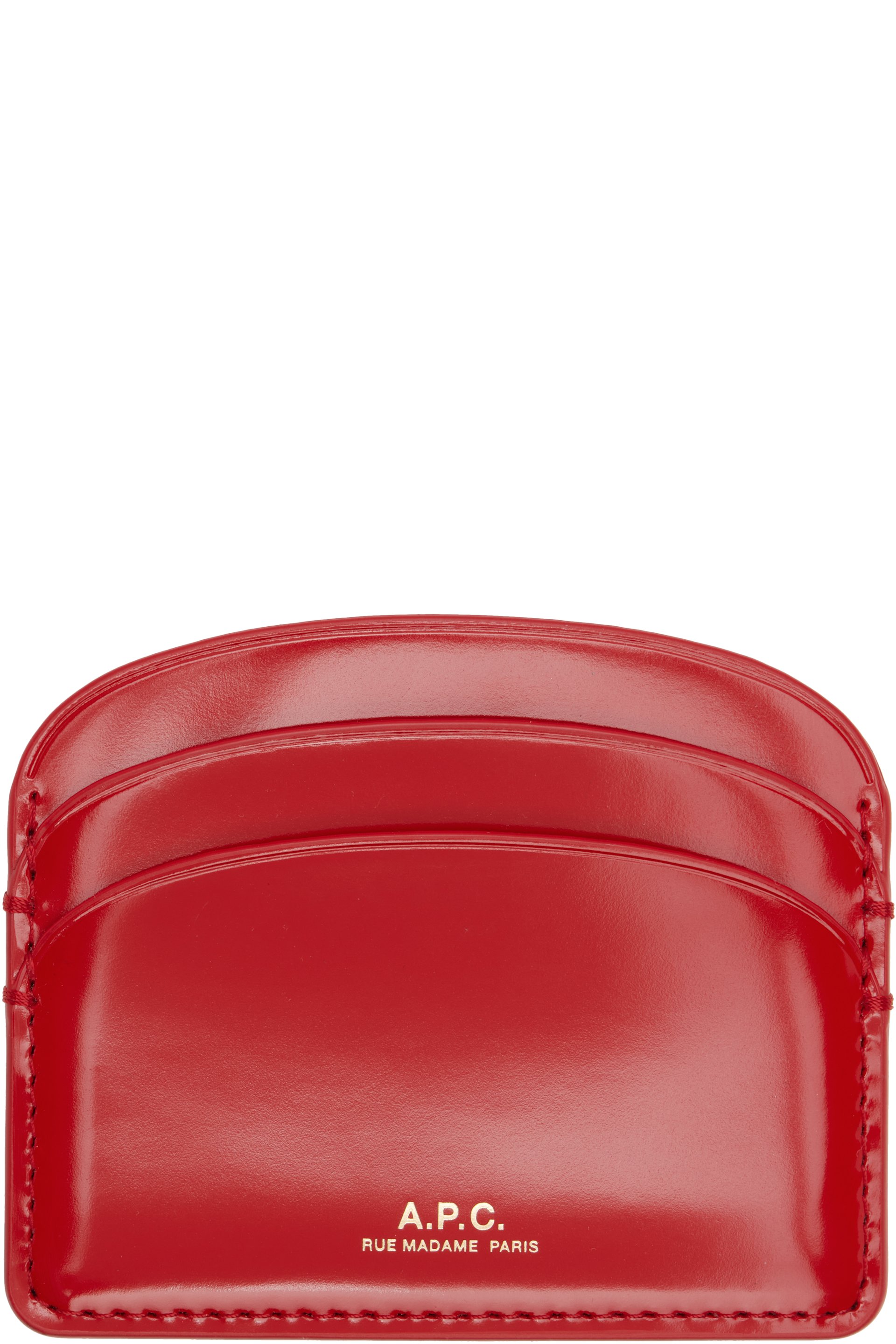 A.P.C. - Porte-carte Demi-lune rouge