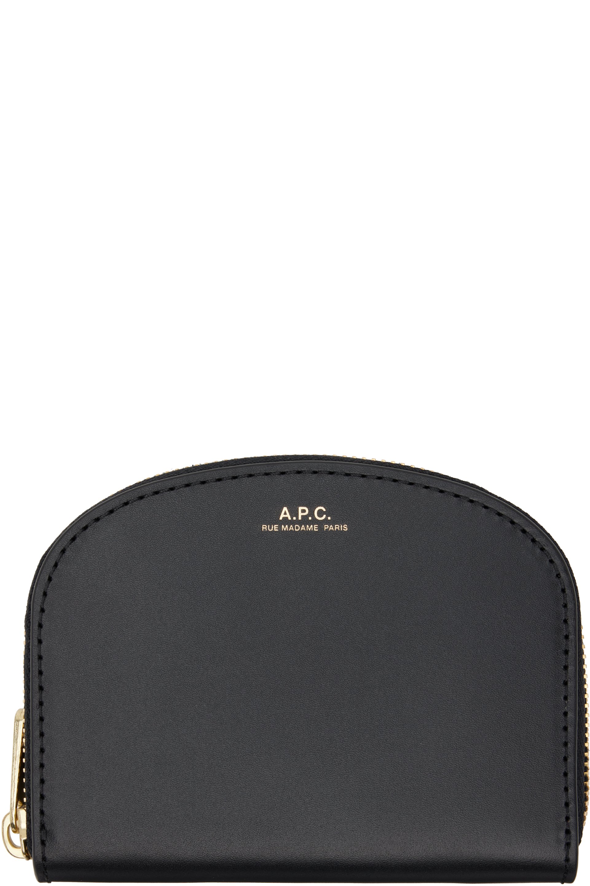 A.P.C. - Portefeuille compact Demi-lune noir