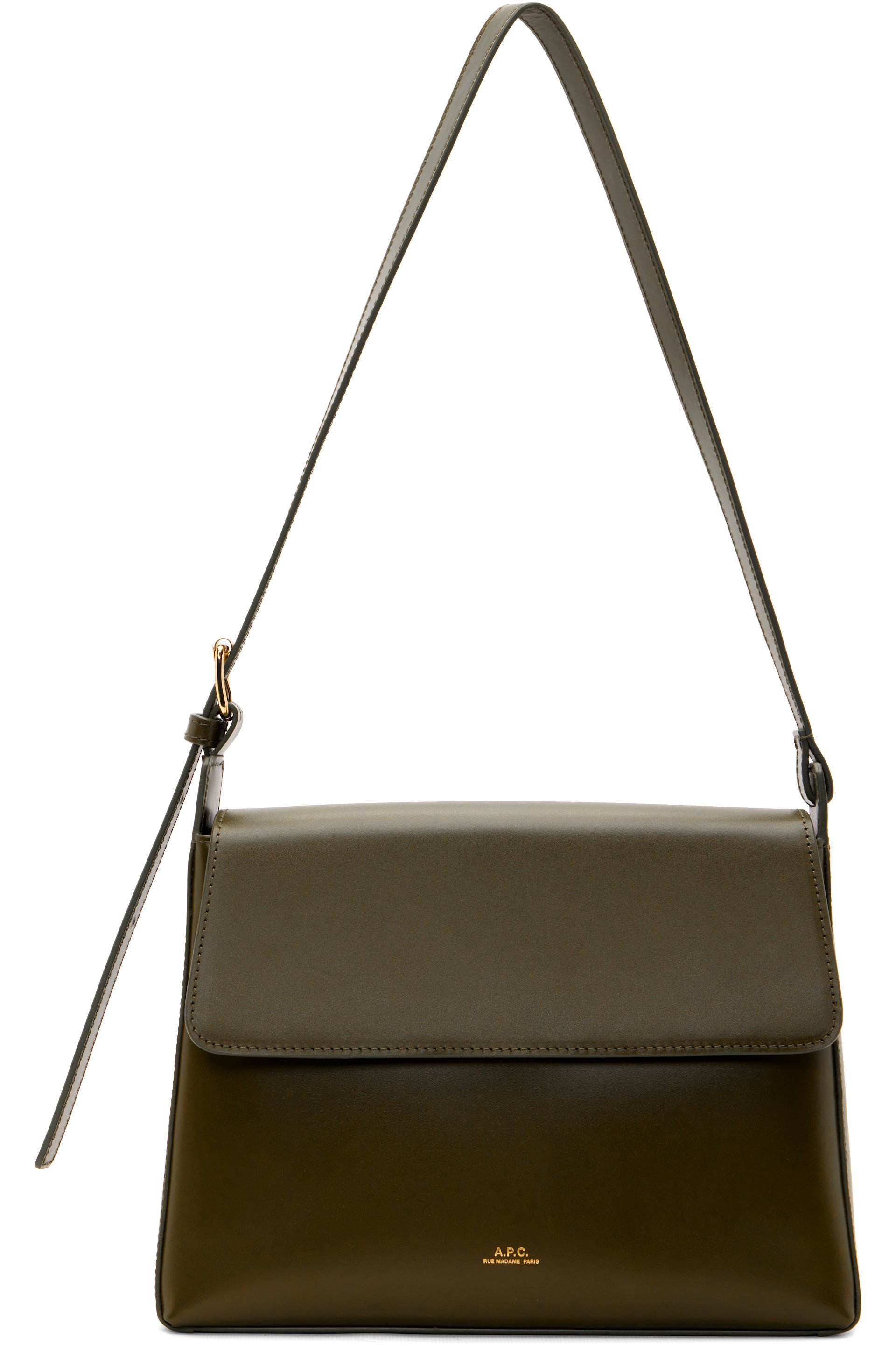 A.P.C. - Sac Virginie kaki à rabat