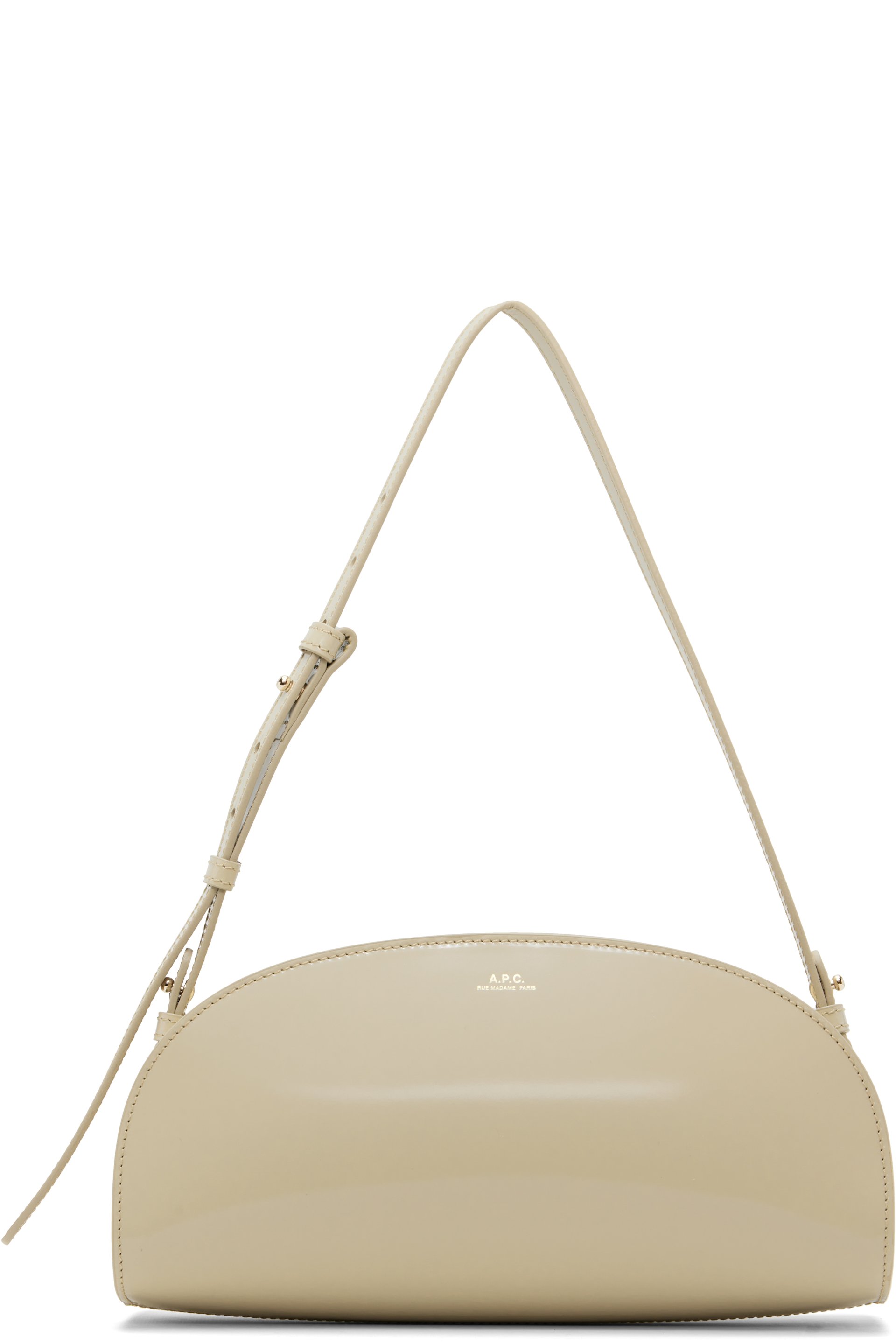 A.P.C. - Sac porté épaule Demi-lune blanc cassé