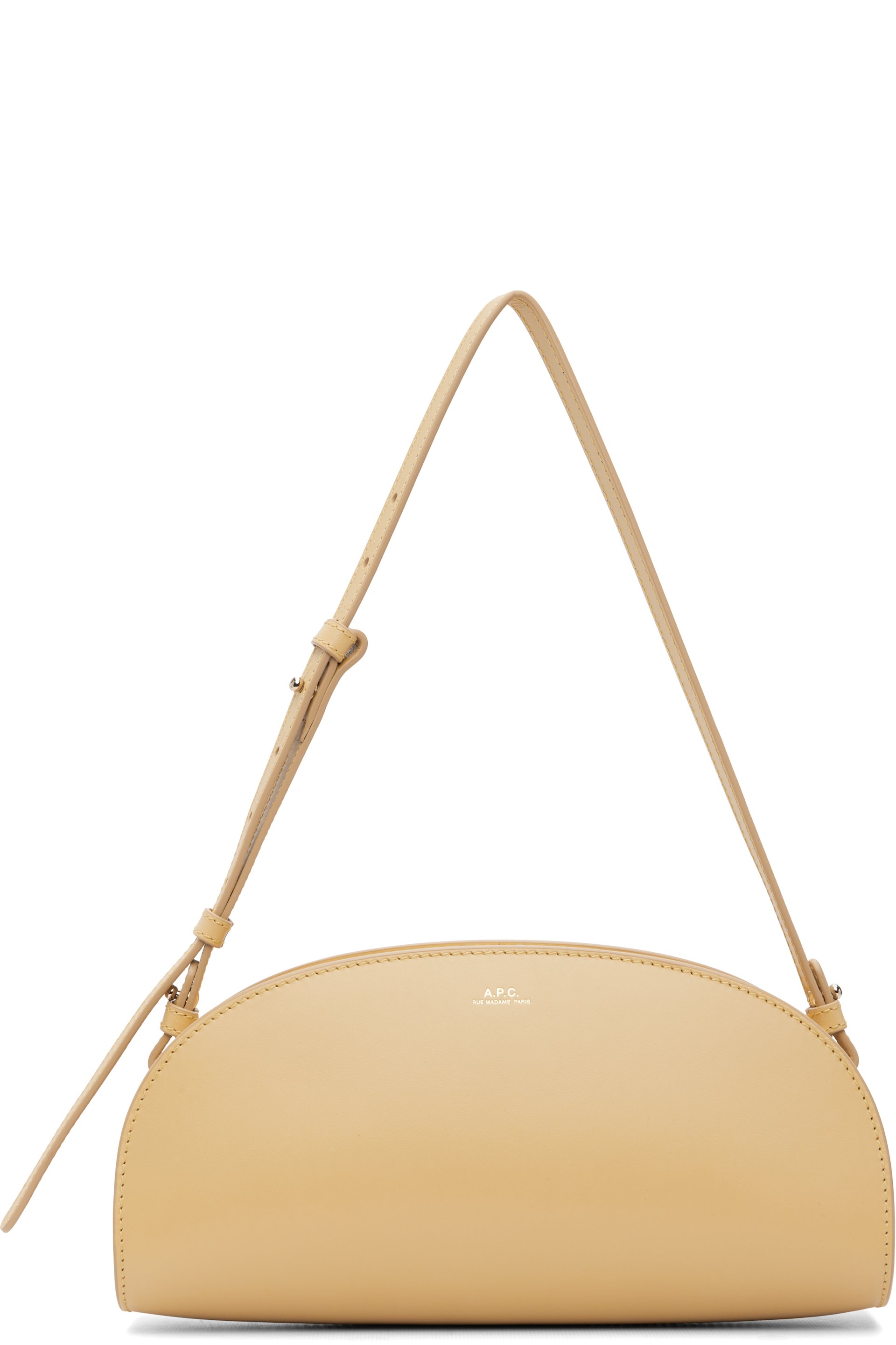A.P.C. - Sac porté épaule Demi-lune beige