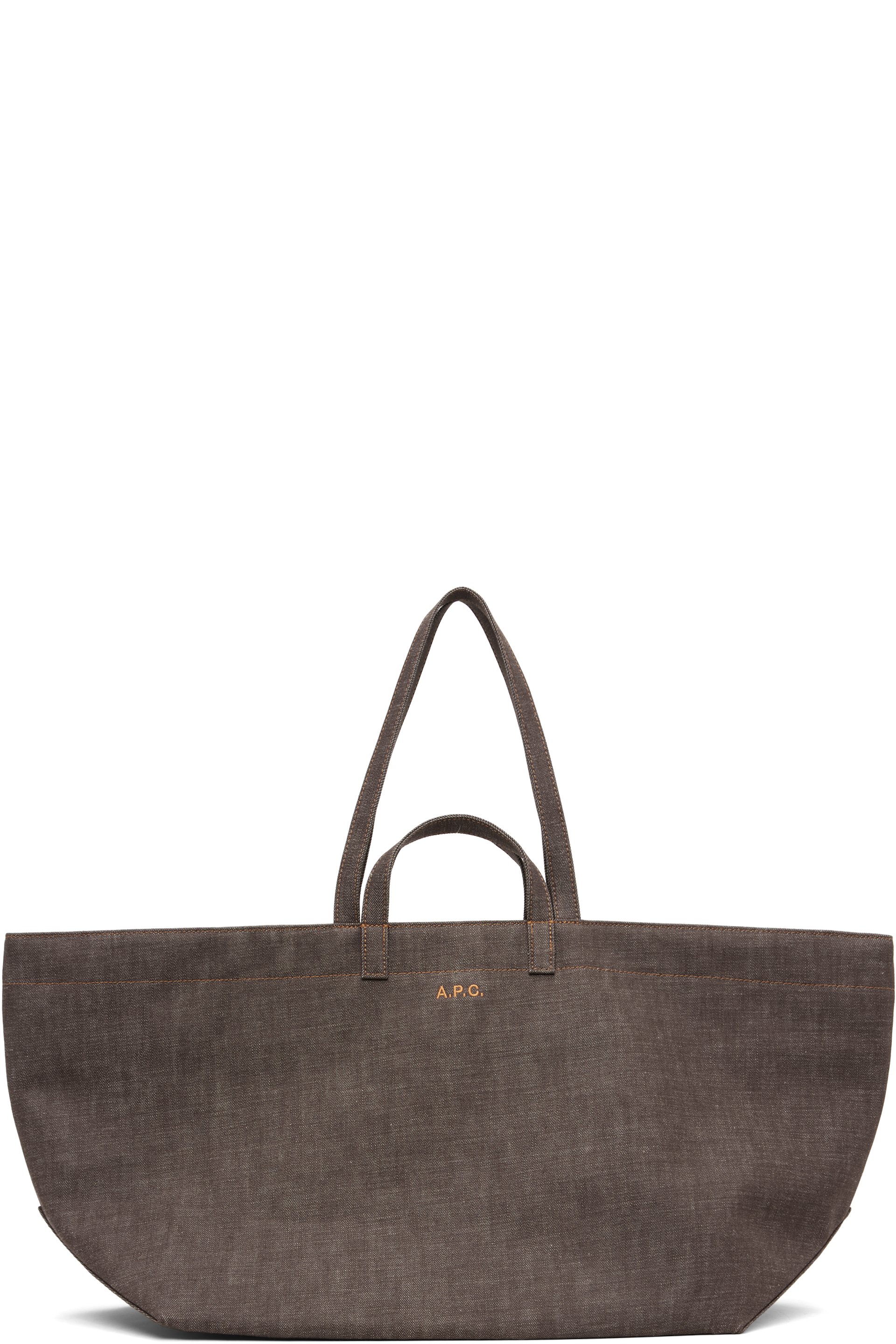 A.P.C. - Cabas Drummer brun en canevas