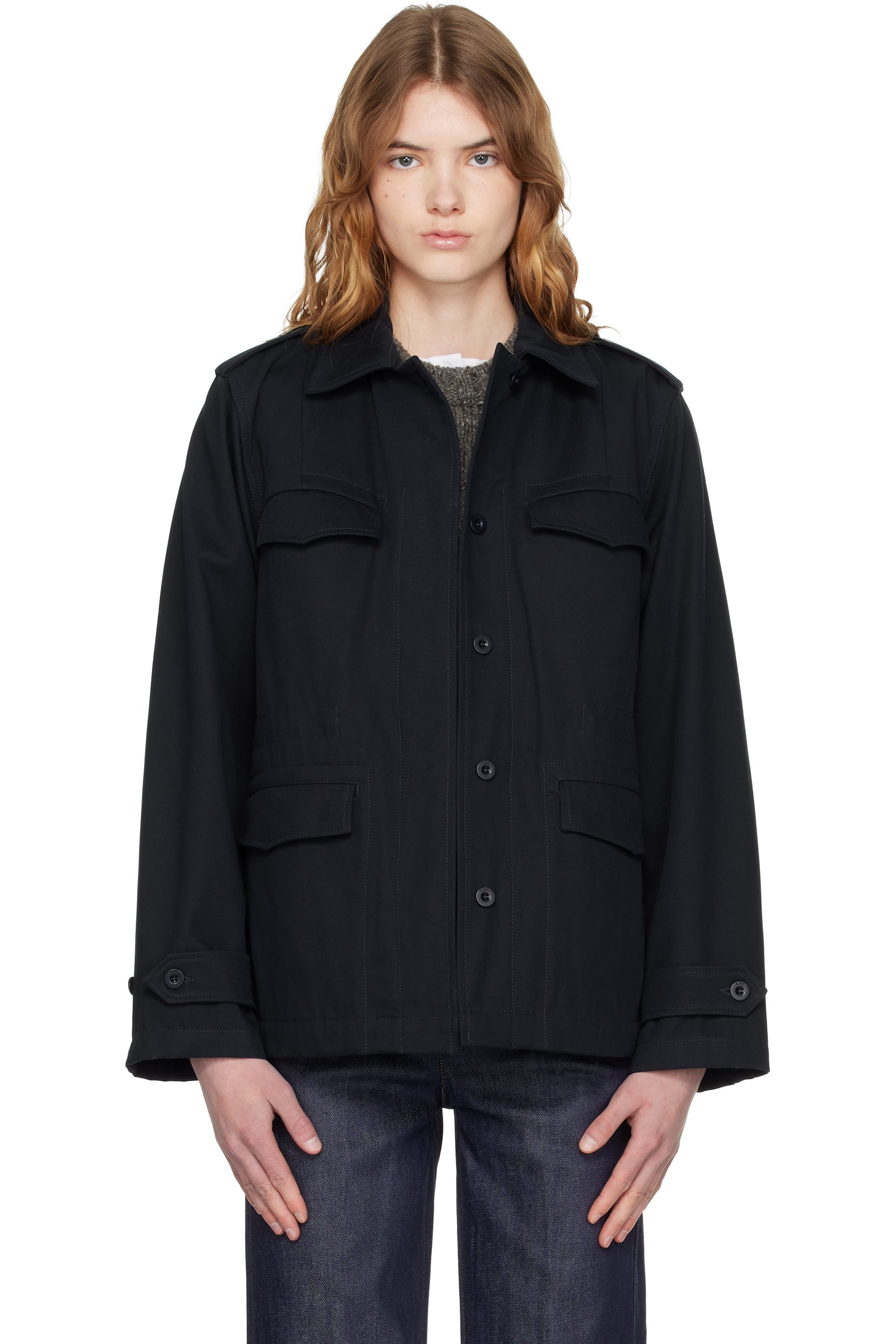 A.P.C. - Navy Belted Jacket