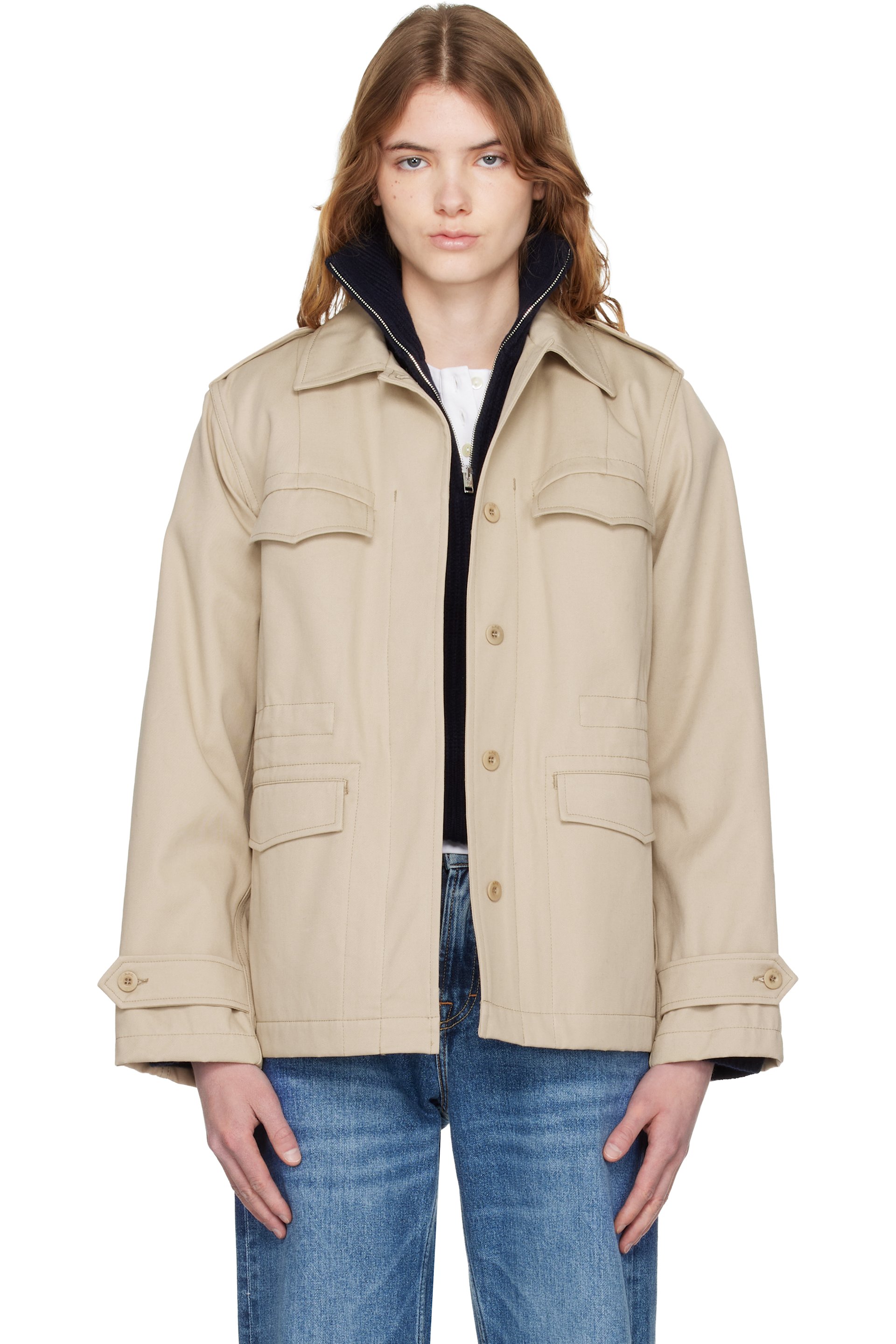 A.P.C. - Beige Belted Jacket