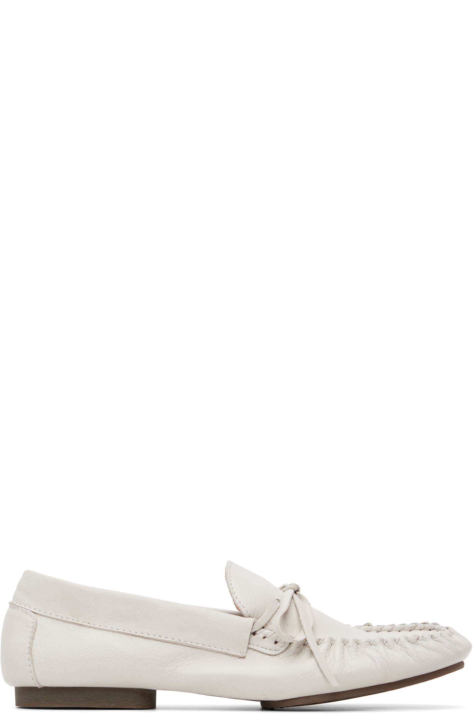 A.P.C.: White 'Les Mocassins Souples' Loafers | SSENSE