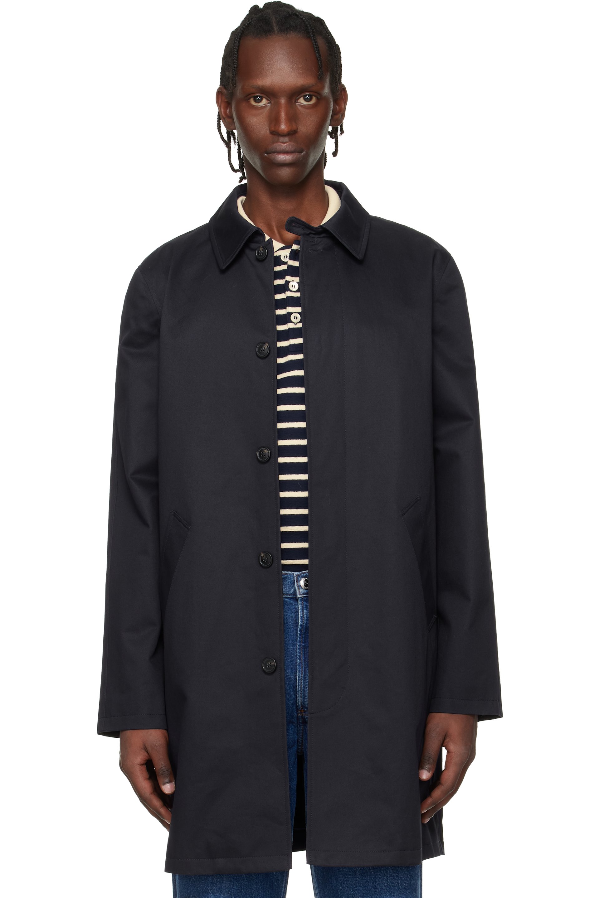 A.P.C. - Navy Urban Mac Coat