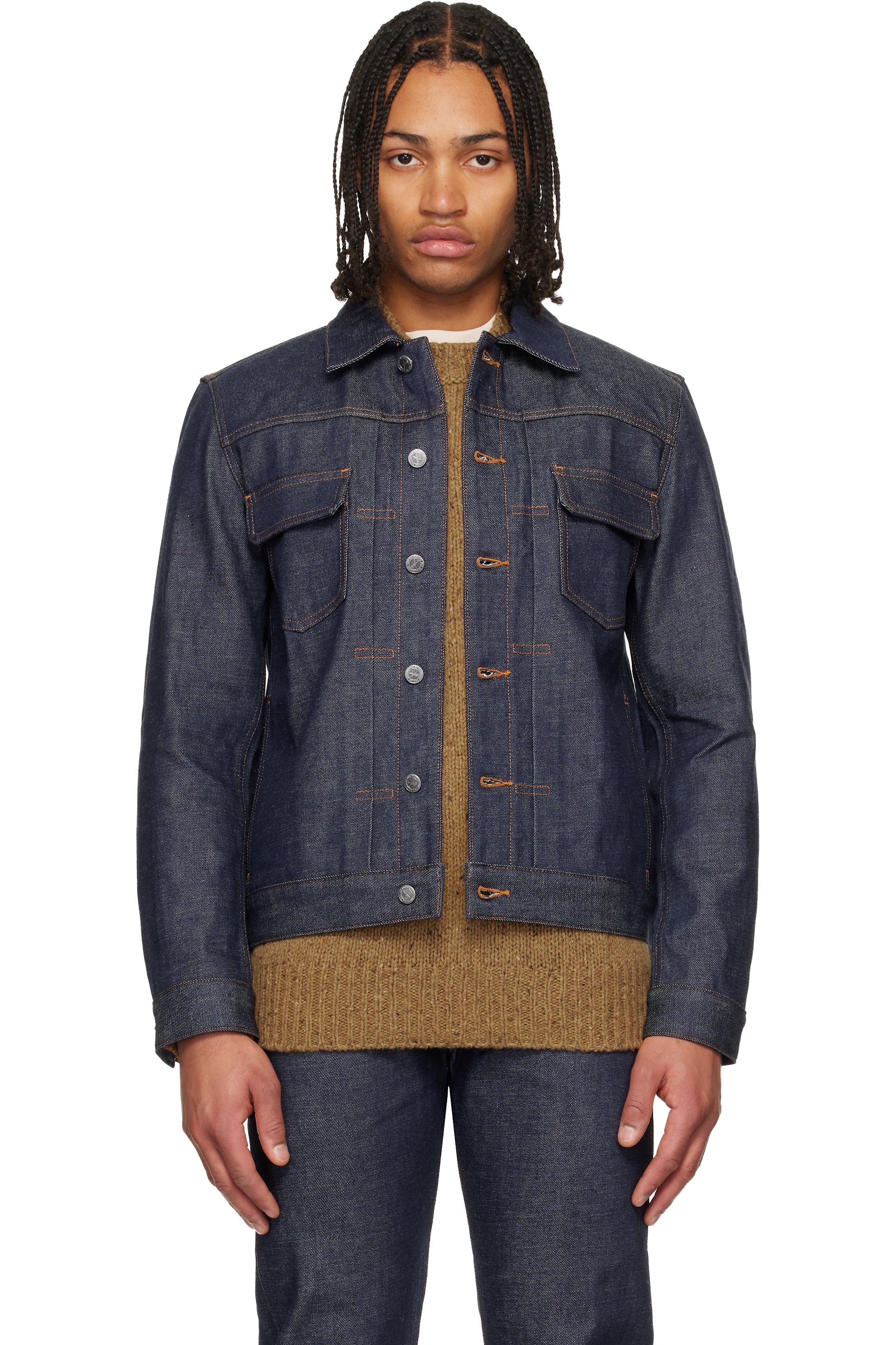 定価8万 A.P.C. 定番 ボアジャケット ミリタリー デニム メンズ用 A.P.C. デニムジャケット | SSENSE 日本