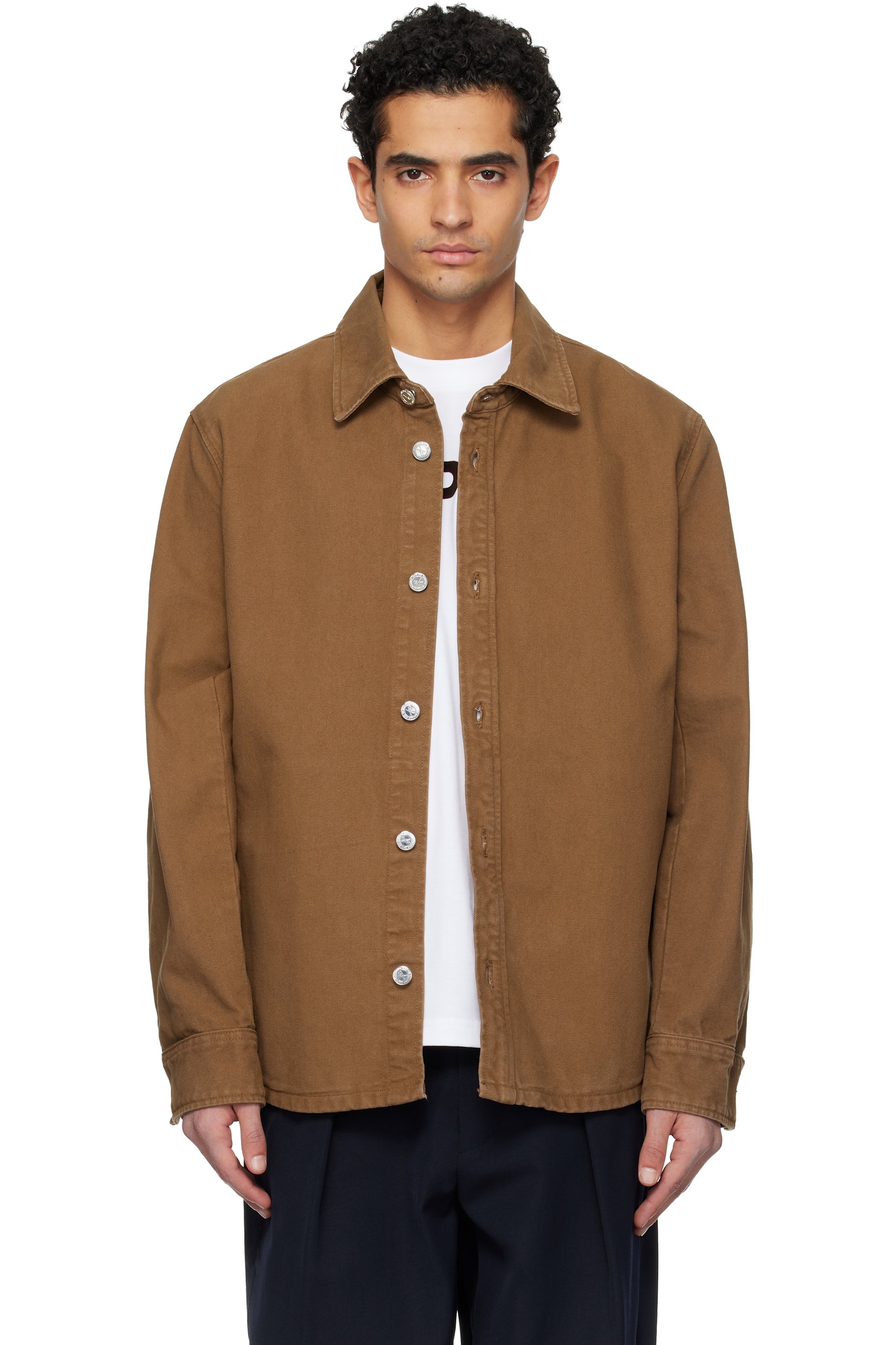 A.P.C. - Brown Buttoned Denim Overshirt
