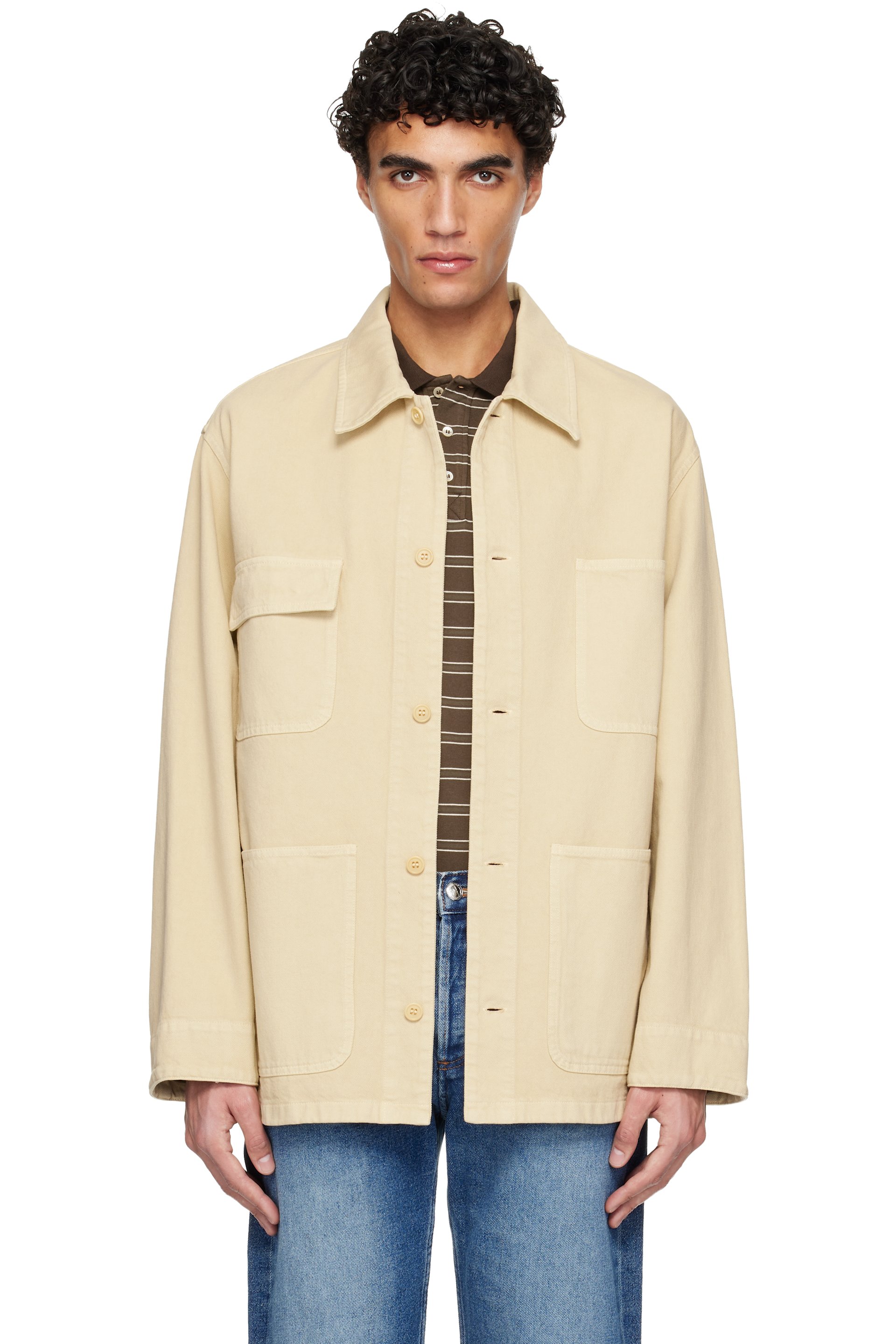 A.P.C. - Beige Embroidered Overshirt