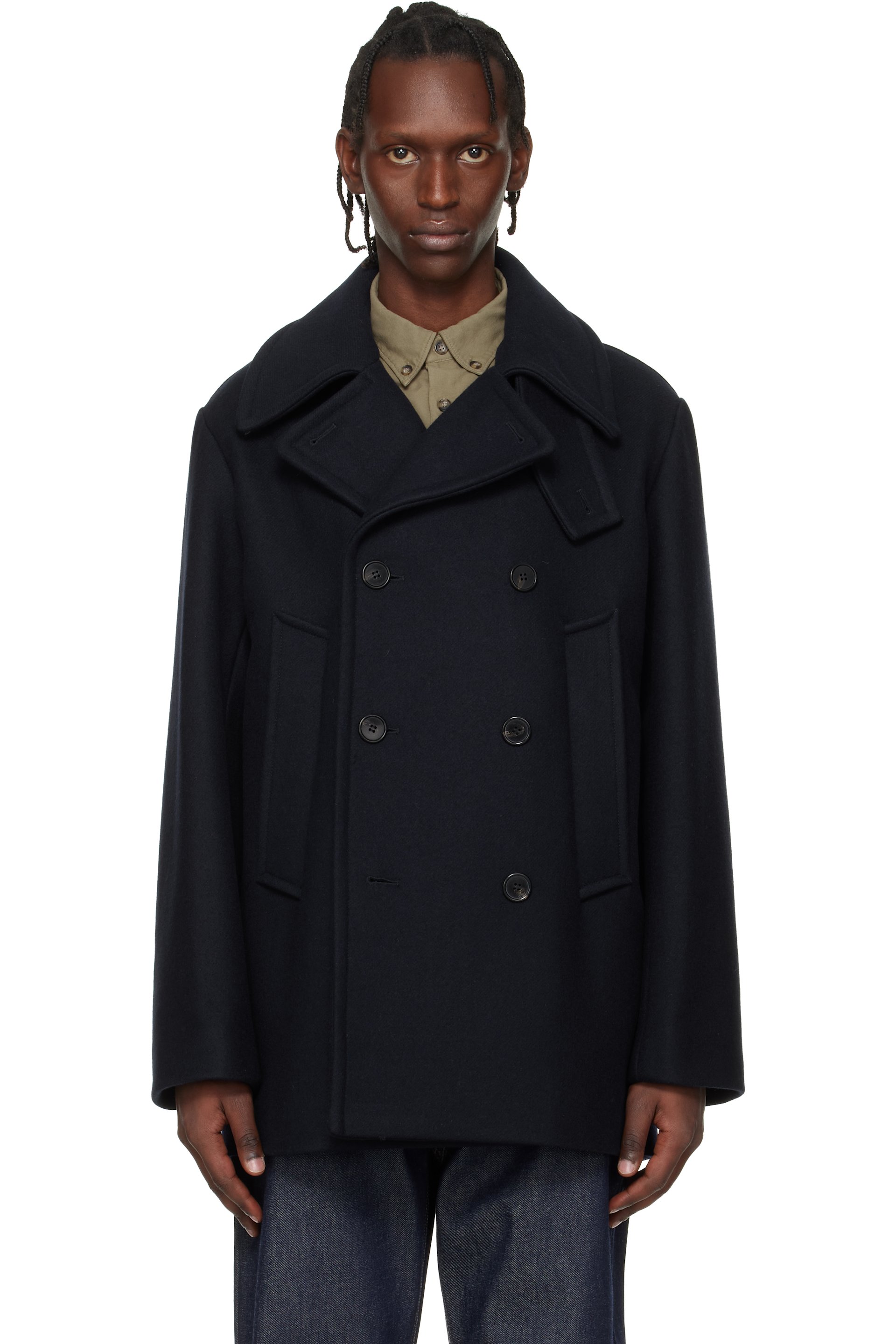 A.P.C. - Navy Wool Peacoat