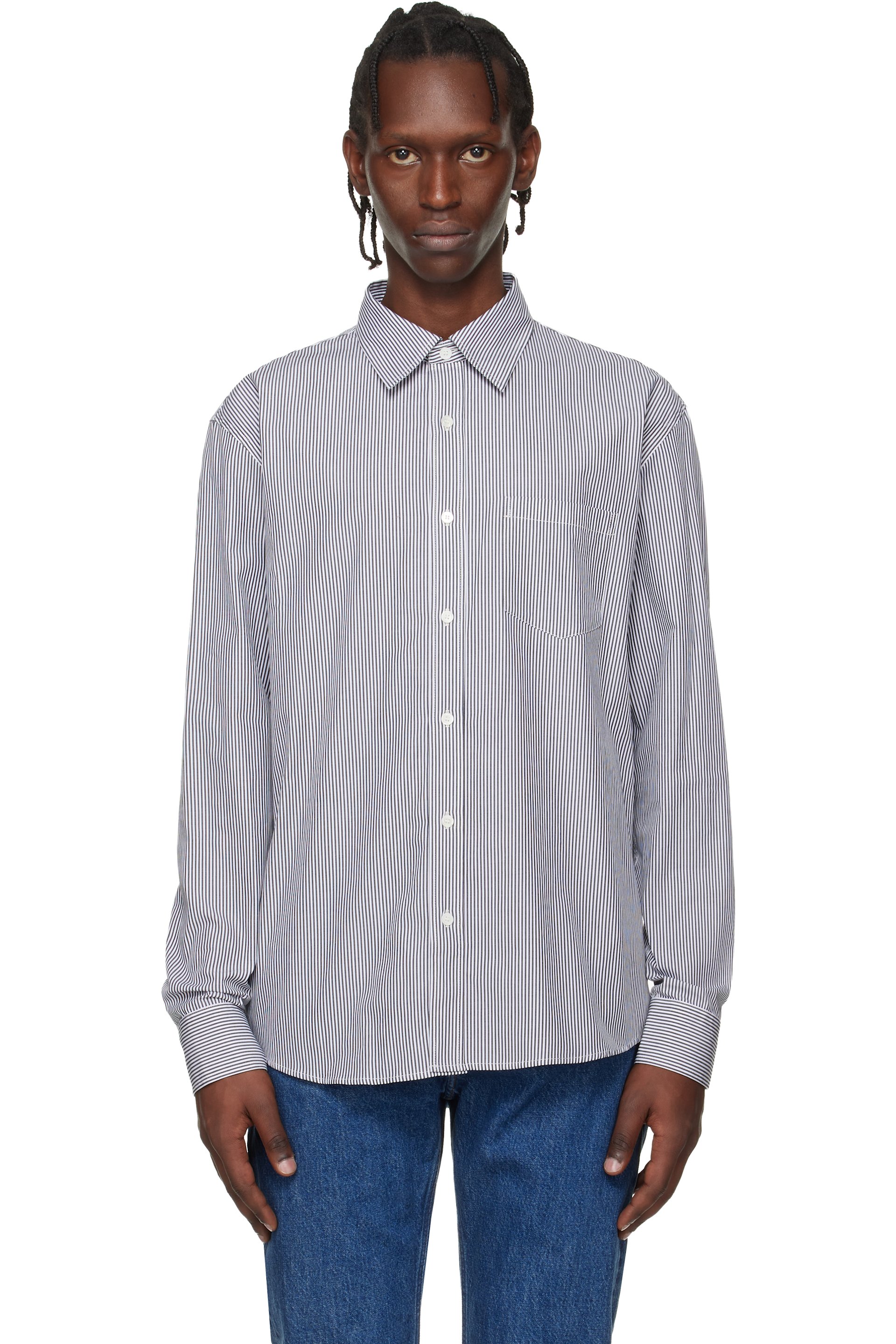 A.P.C. - White & Black Owen Shirt