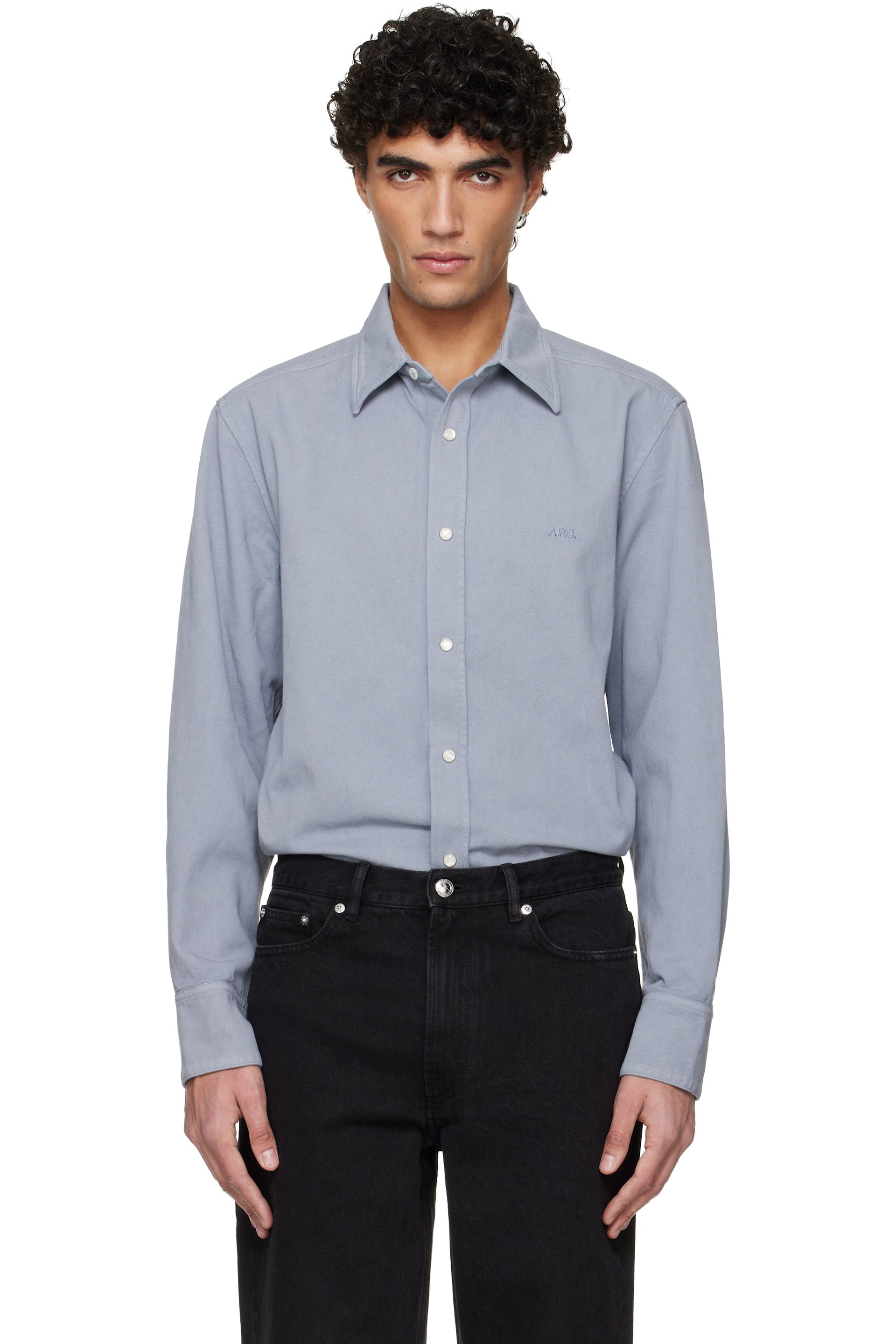 A.P.C. - Blue Embroidered Overshirt