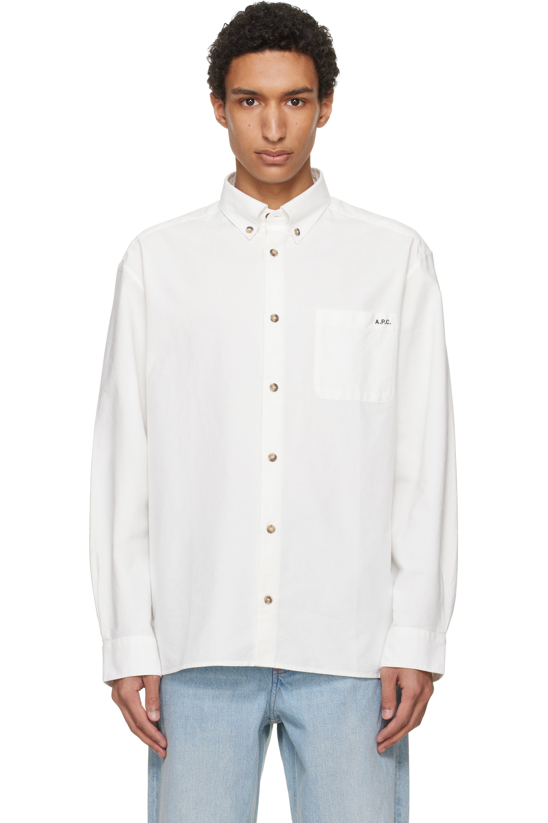A.P.C. - Chemise Mateo blanc cassé