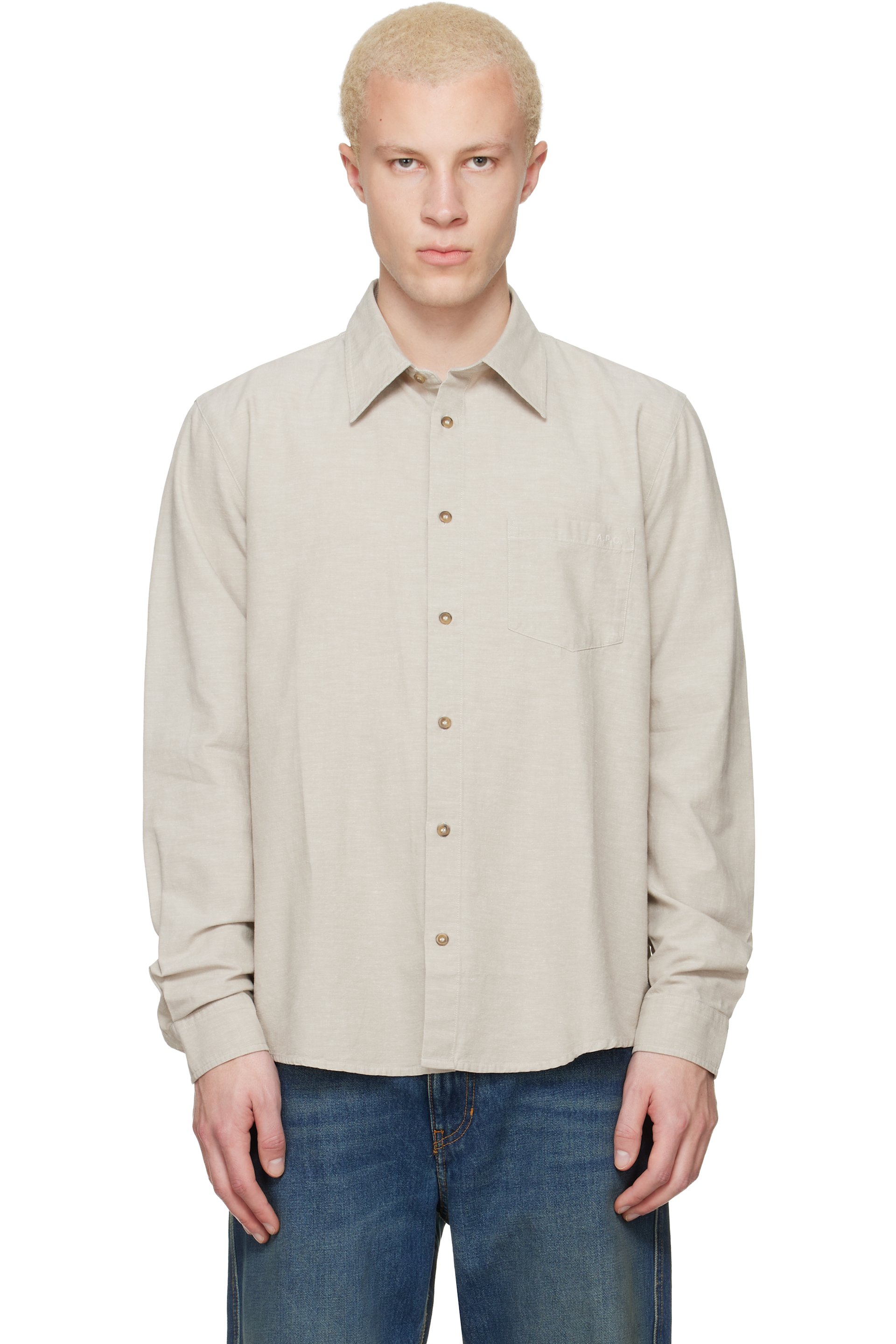 A.P.C. - Taupe Harris Shirt