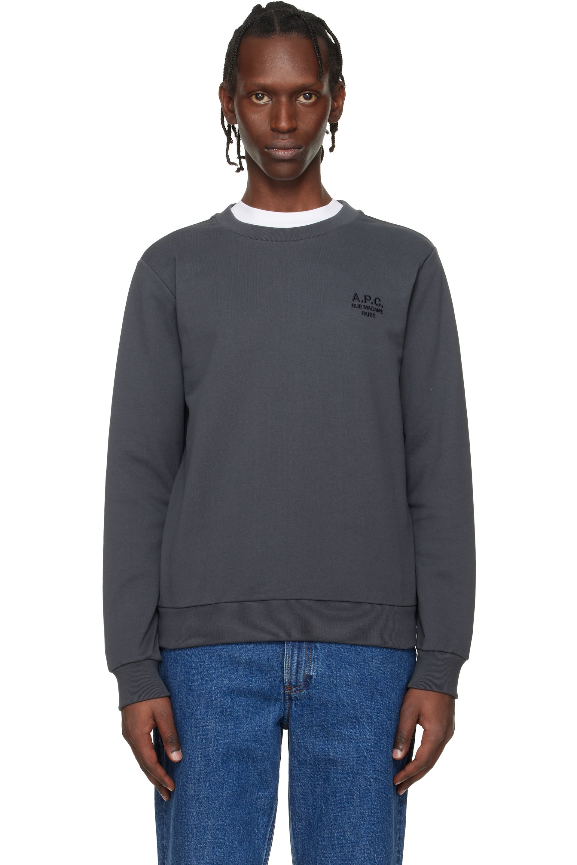 A.P.C. - Gray Standard 'Rue Madame' Sweatshirt