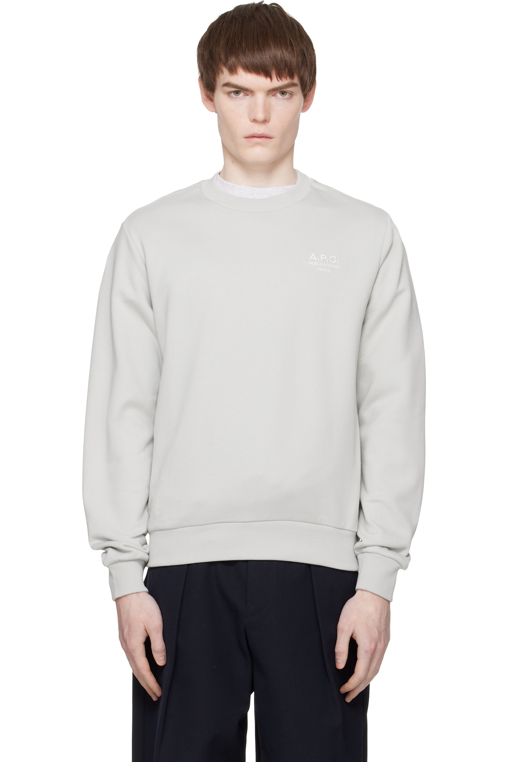 A.P.C. - Gray Standard 'Rue Madame' Sweatshirt