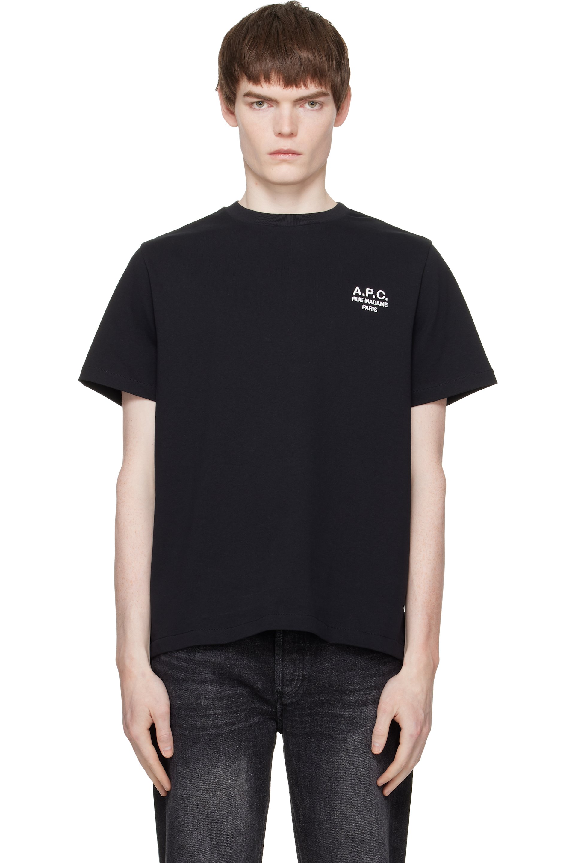 A.P.C. - Black Standard 'Rue Madame' T-shirt