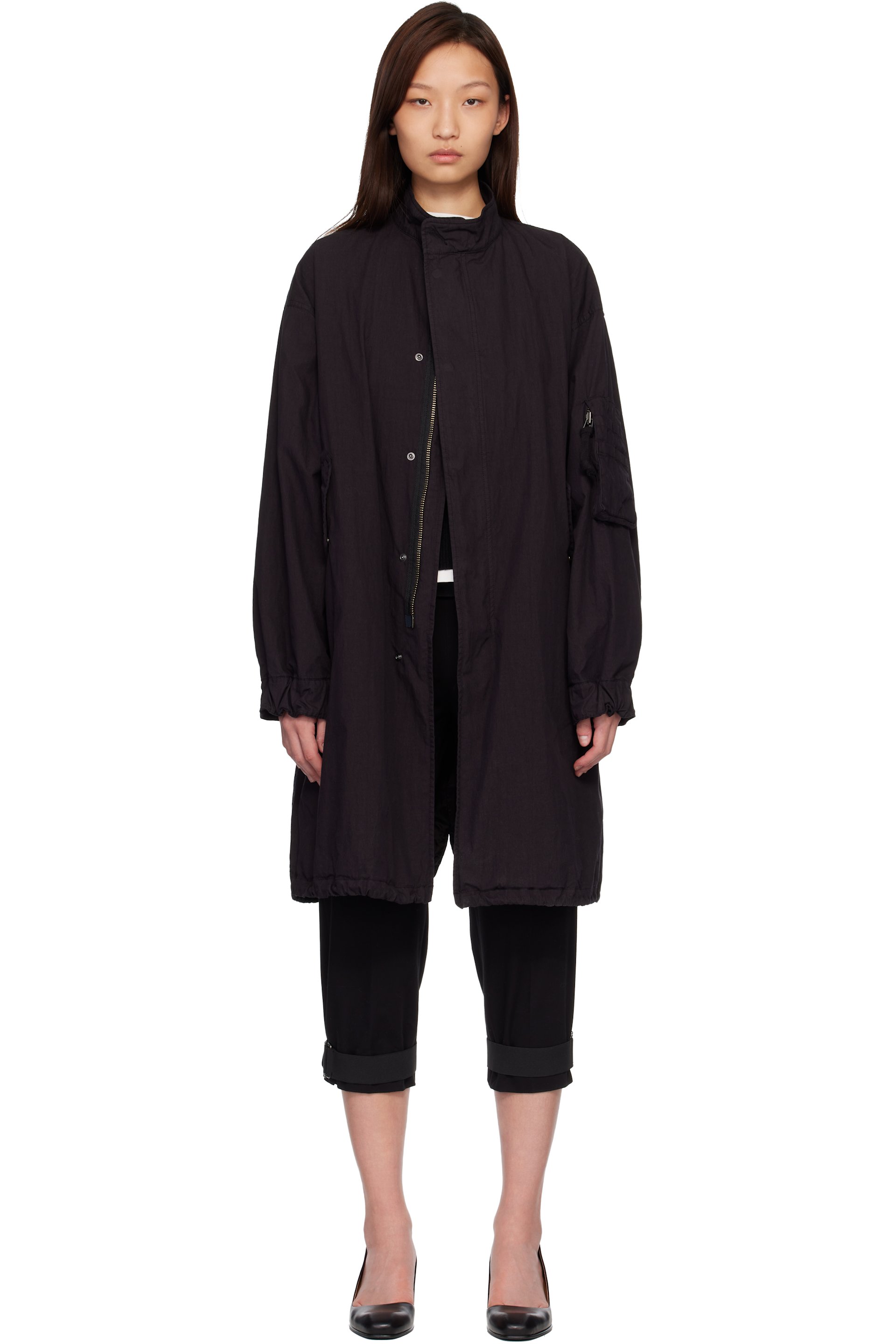 COOR - Black Garment Dyed Fishtail Parka