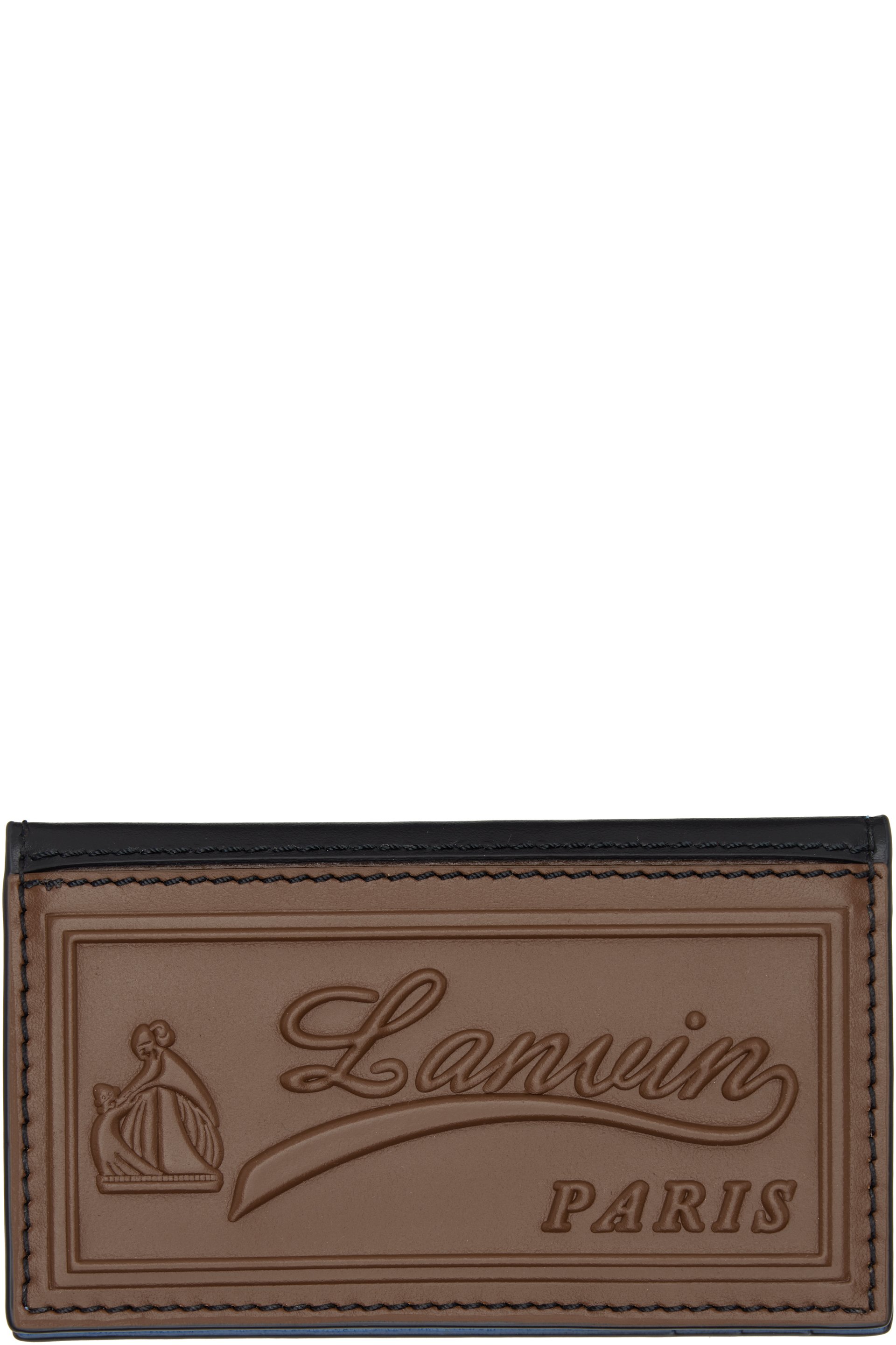 Lanvin - Black & Brown 'Catch By Lanvin' Two Fold Card Holder