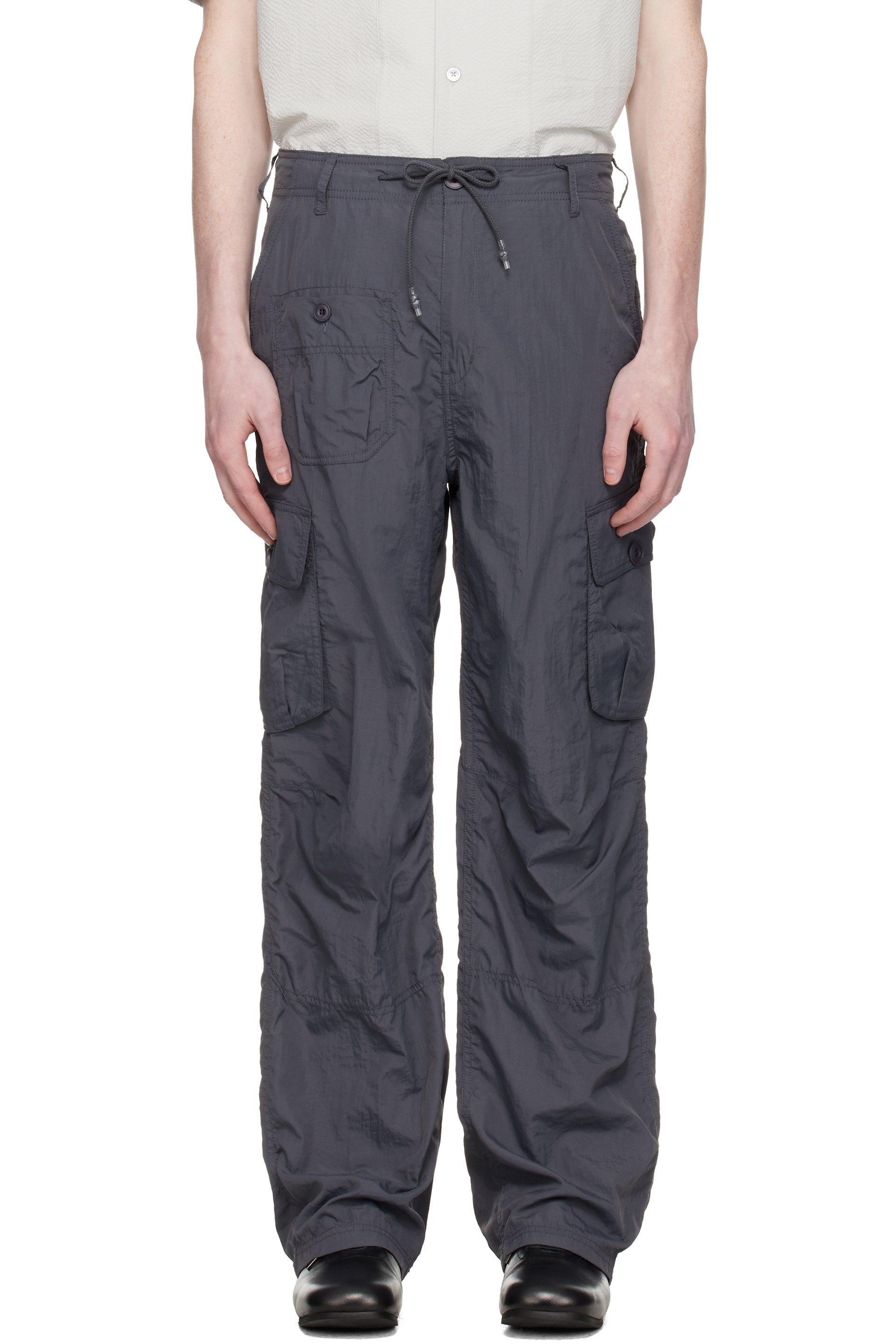 COOR - Gray Multi-Pocket Stitch Pointed Cargo Pants