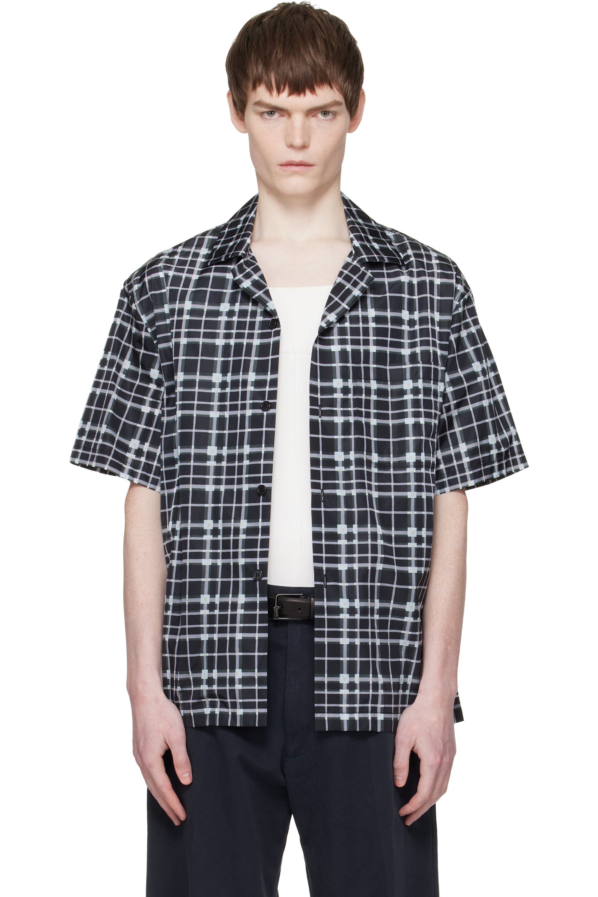 Lanvin - Black Checked Shirt