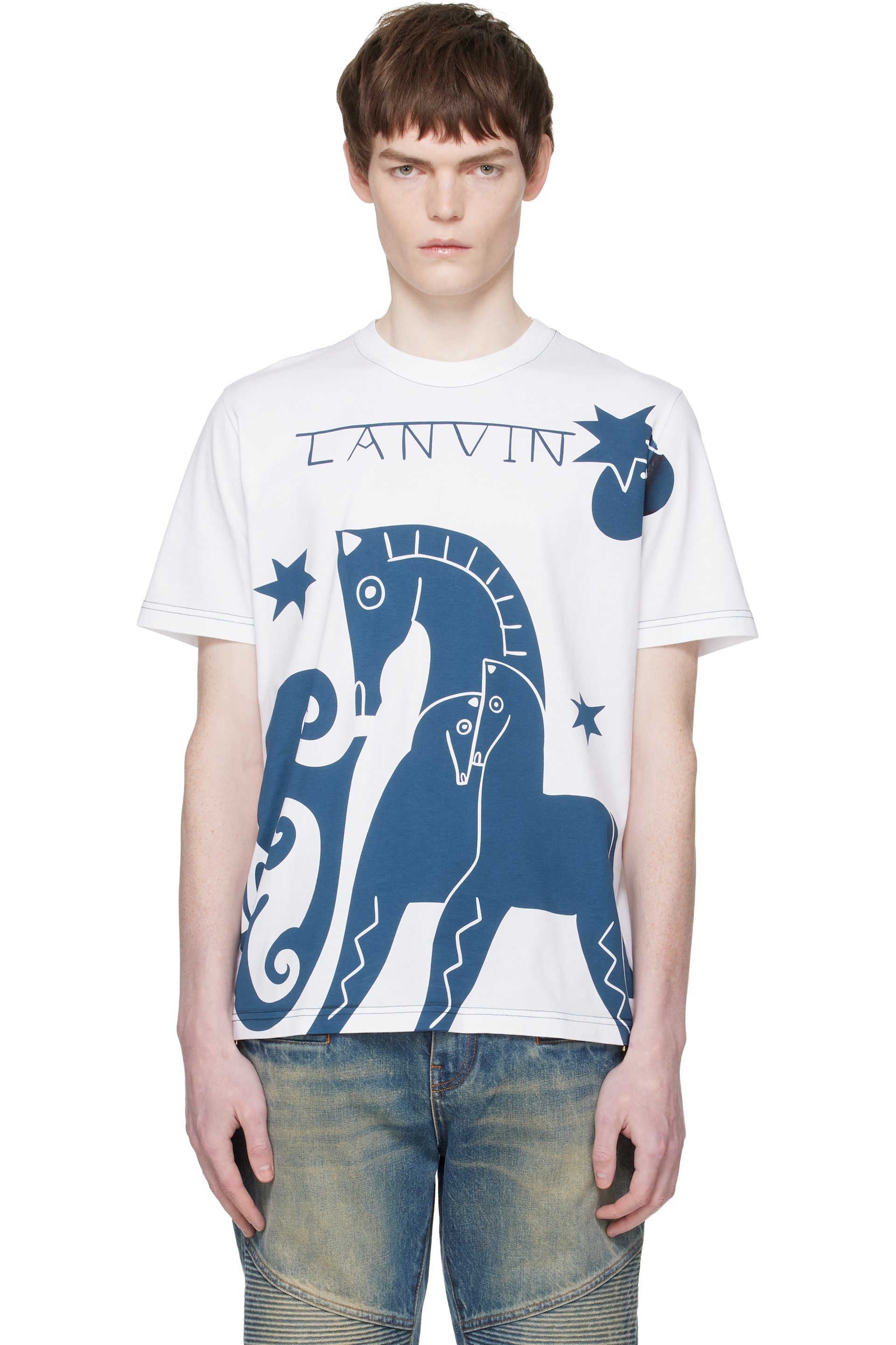Lanvin - White Lunar Year Print T-shirt
