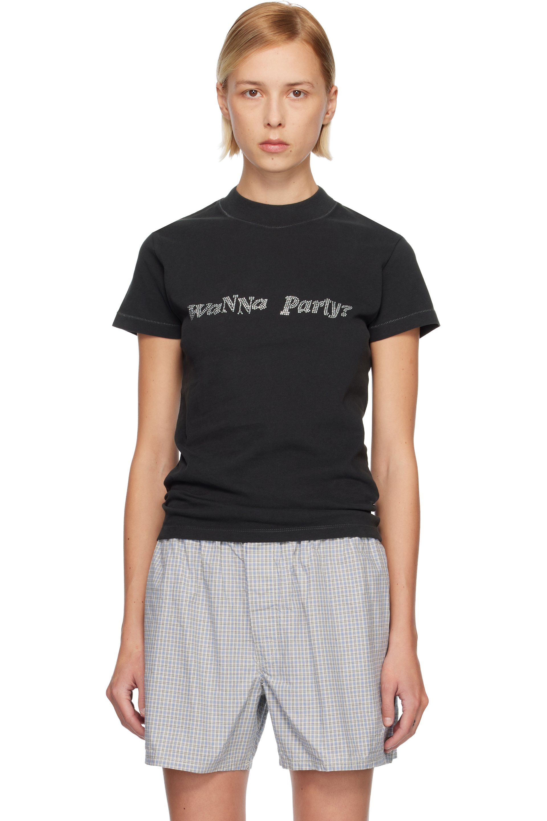 ERL - T-shirt 'Wanna Party' noir
