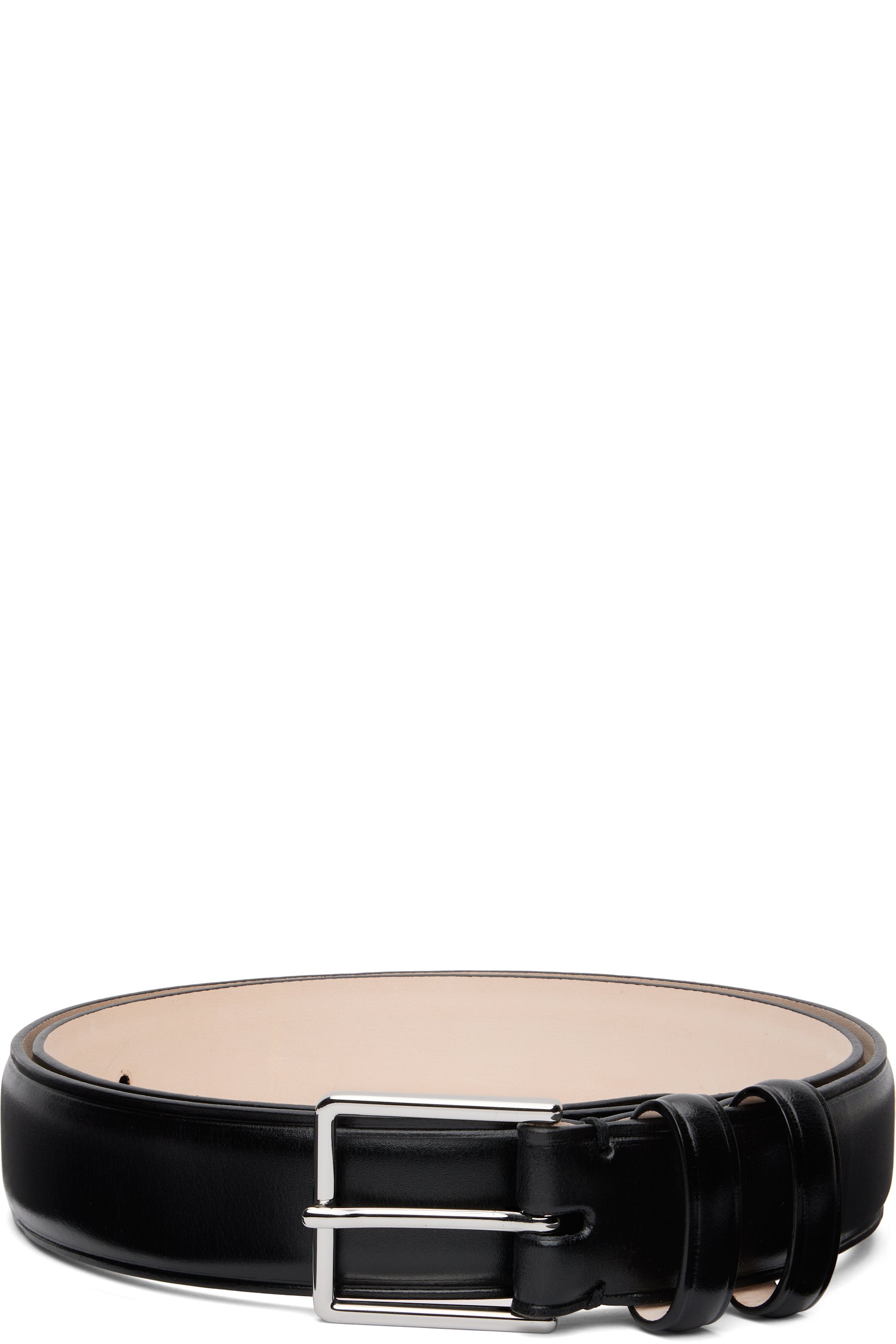 Paul Smith - Black Leather Double Keeper Classic Suit Belt
