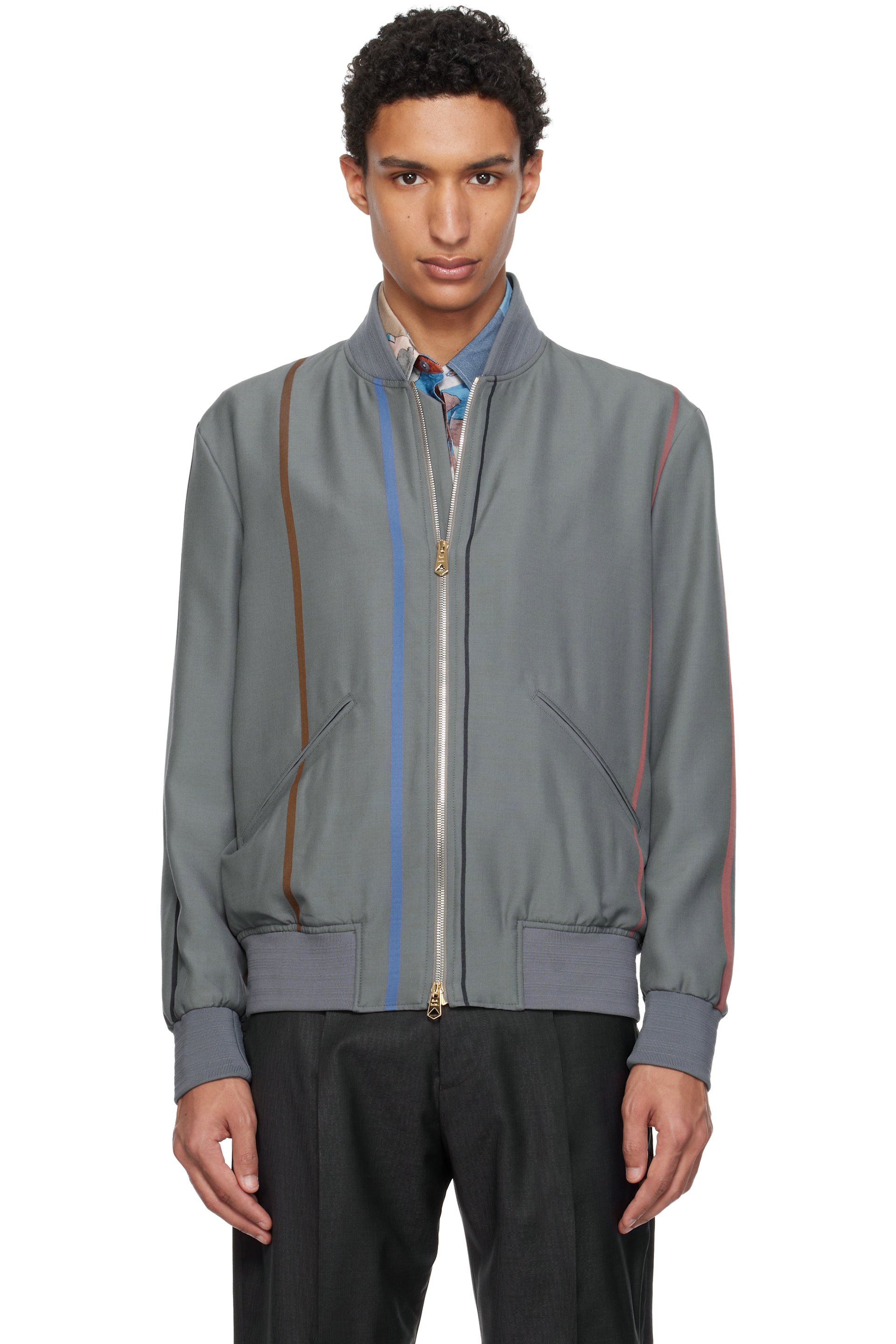 Paul Smith - Purple Regular Fit Bomber Jacket
