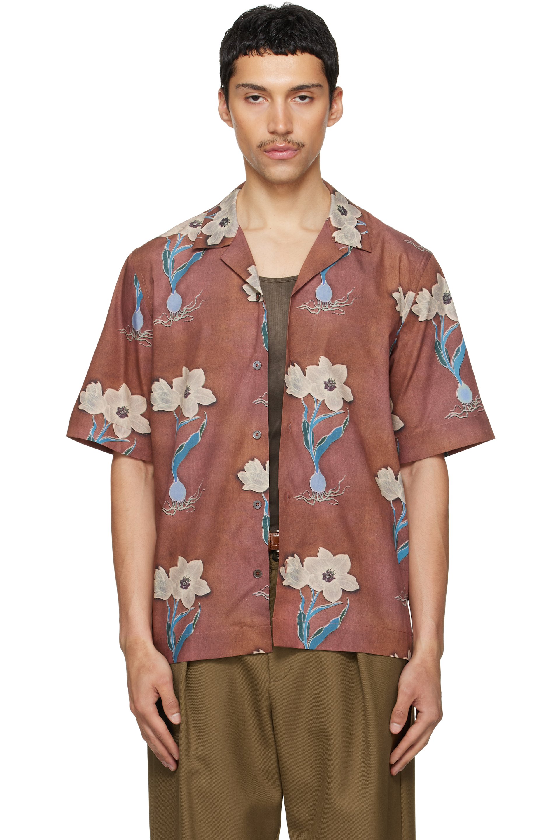 Paul Smith - 棕色 S/S Regular Fit 衬衫