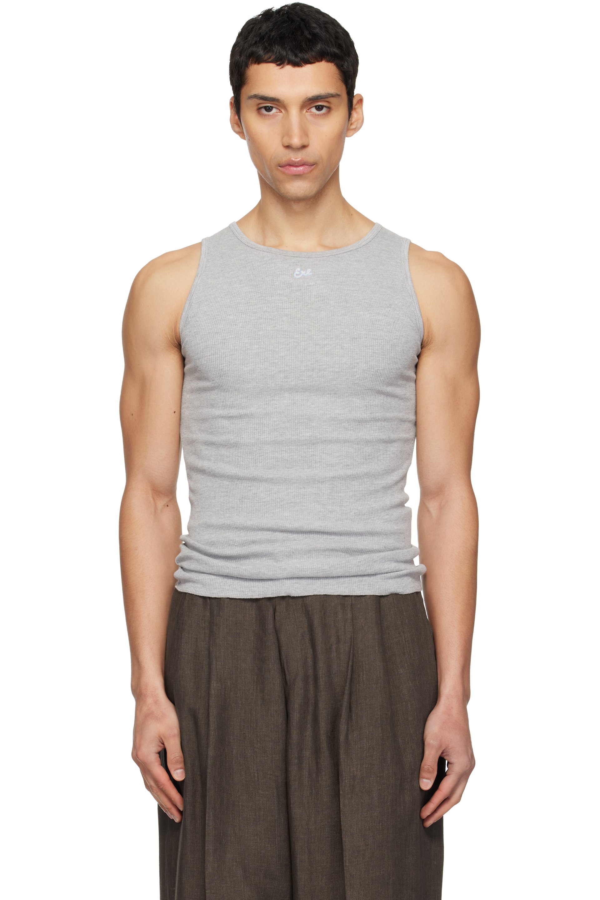 ERL - Gray Logo Patch Tank Top