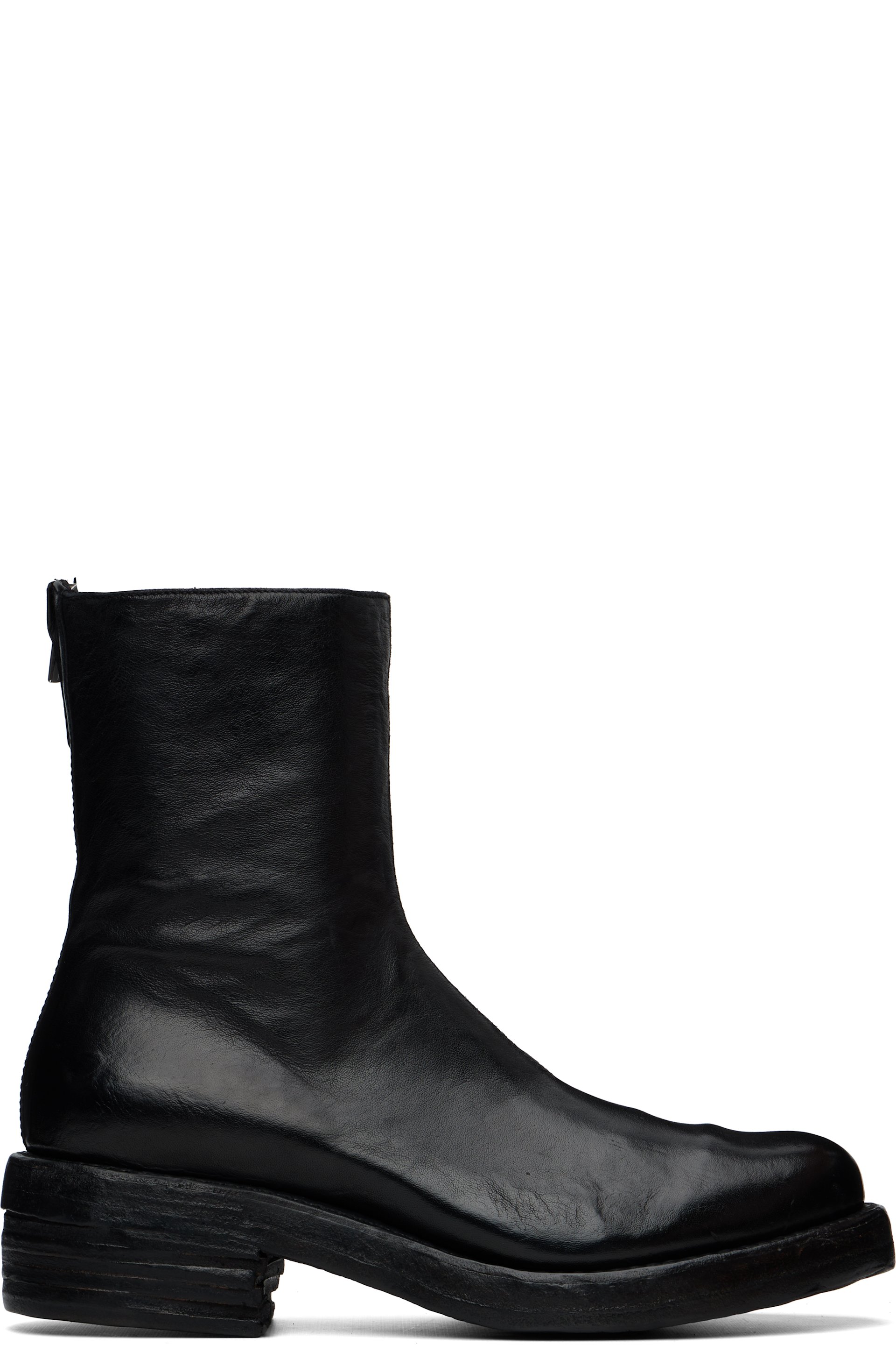 A DICIANNOVEVENTITRE - Bottes M110 noires en cuir de kangourou