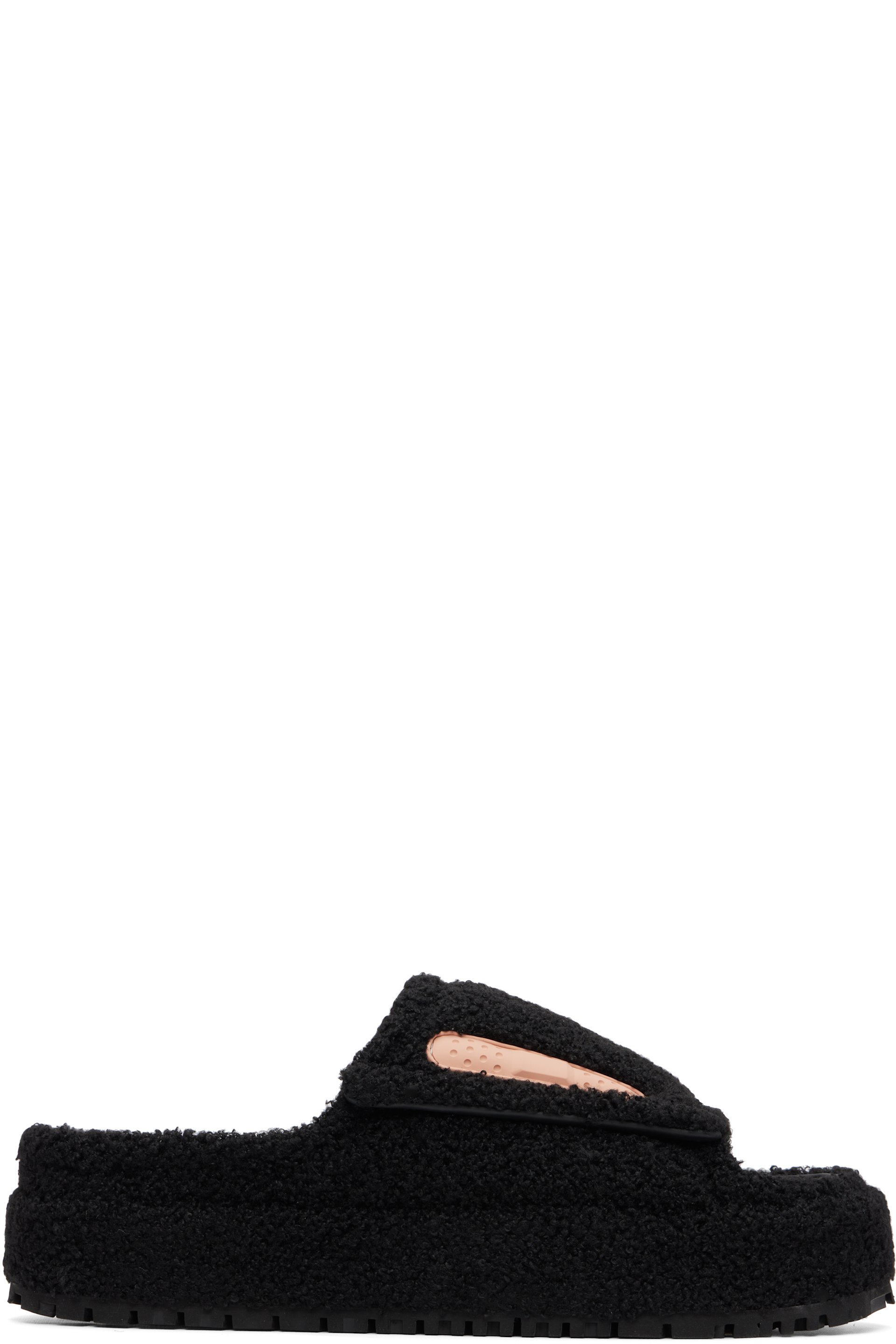 PDF - Black Sherpa Fleece Sandals