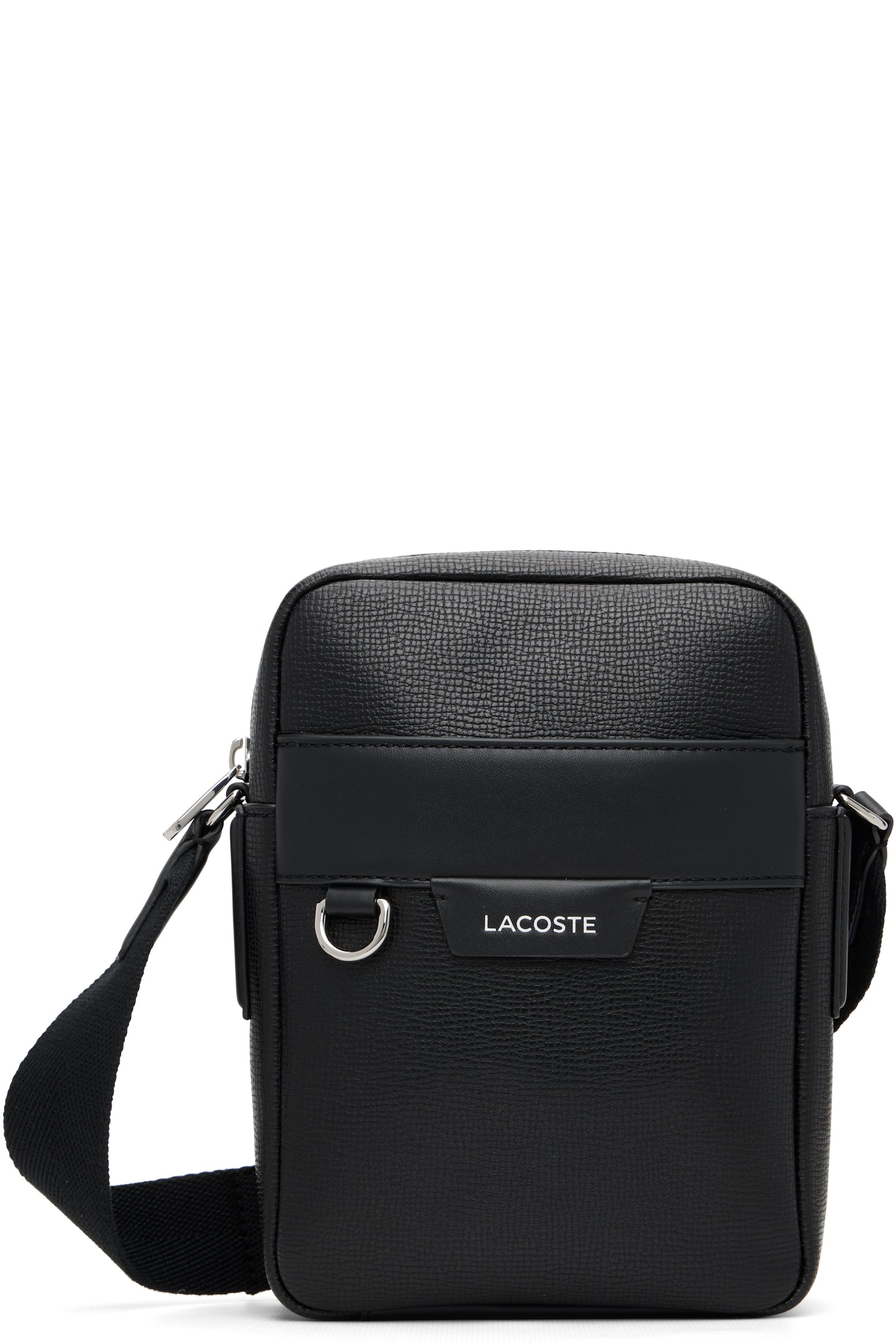 Lacoste - Black Ossian Leather Satchel Bag