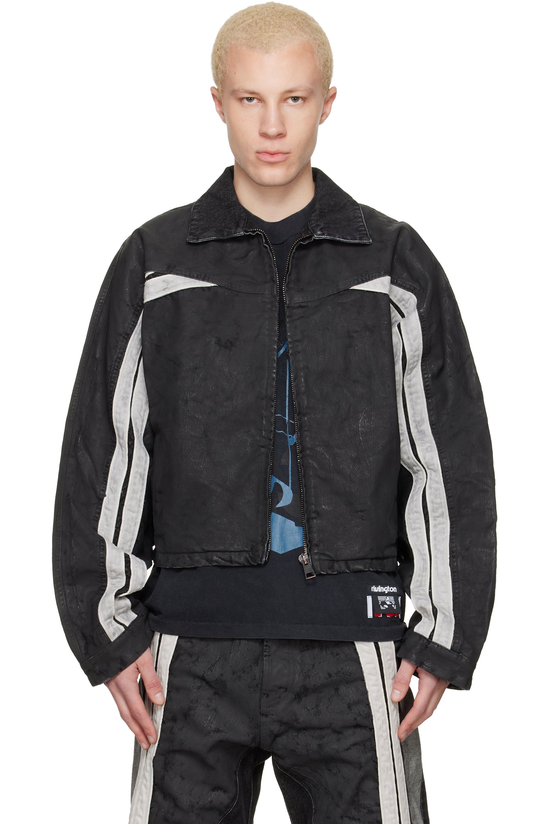 Rivington Roi Rebis - Black Denim Trappist Trucker Jacket