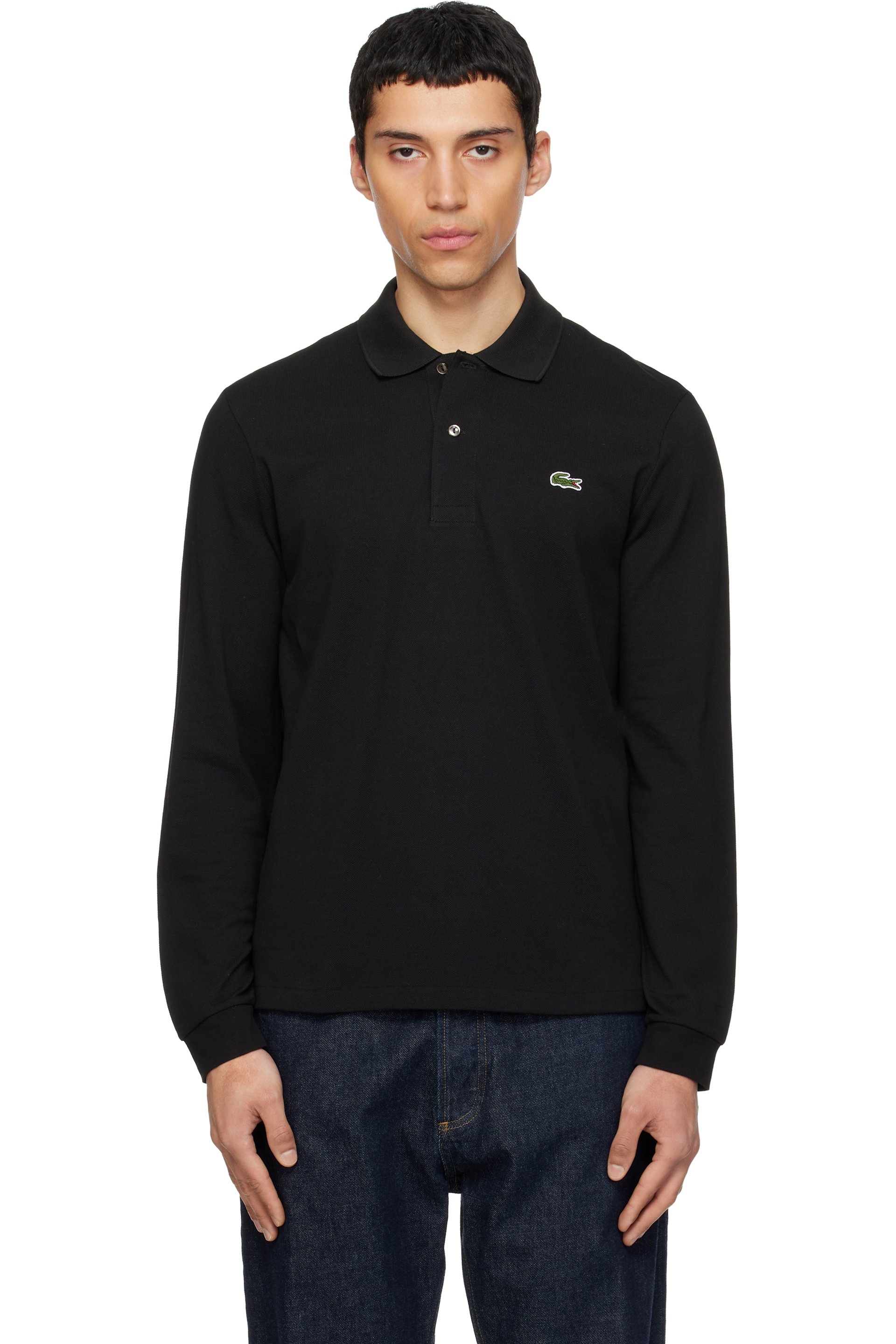 Lacoste - Black Classic Fit Long Sleeve L.12.12 Polo