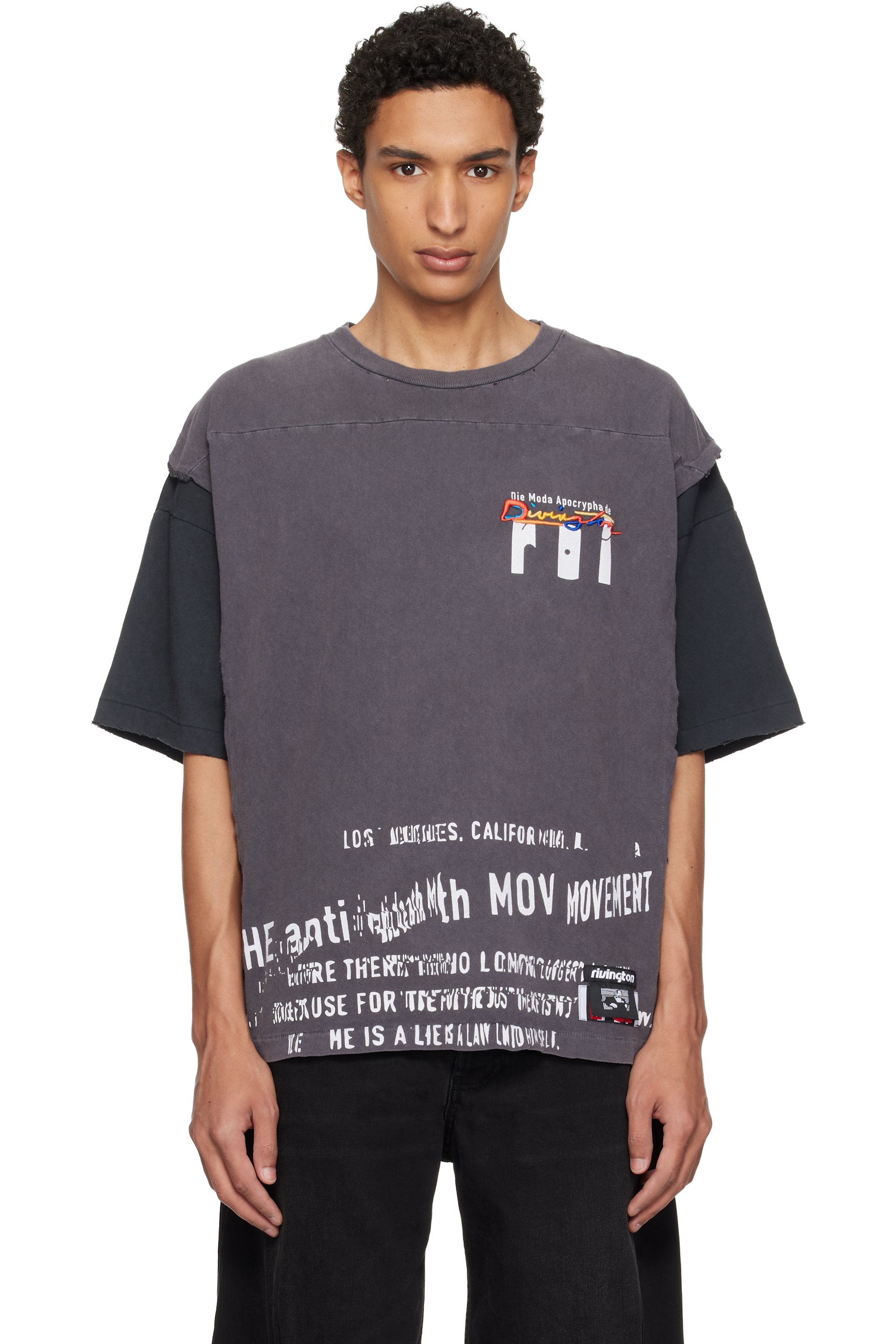 Rivington Roi Rebis - 灰色 Moda Apocrypha Quad T 恤
