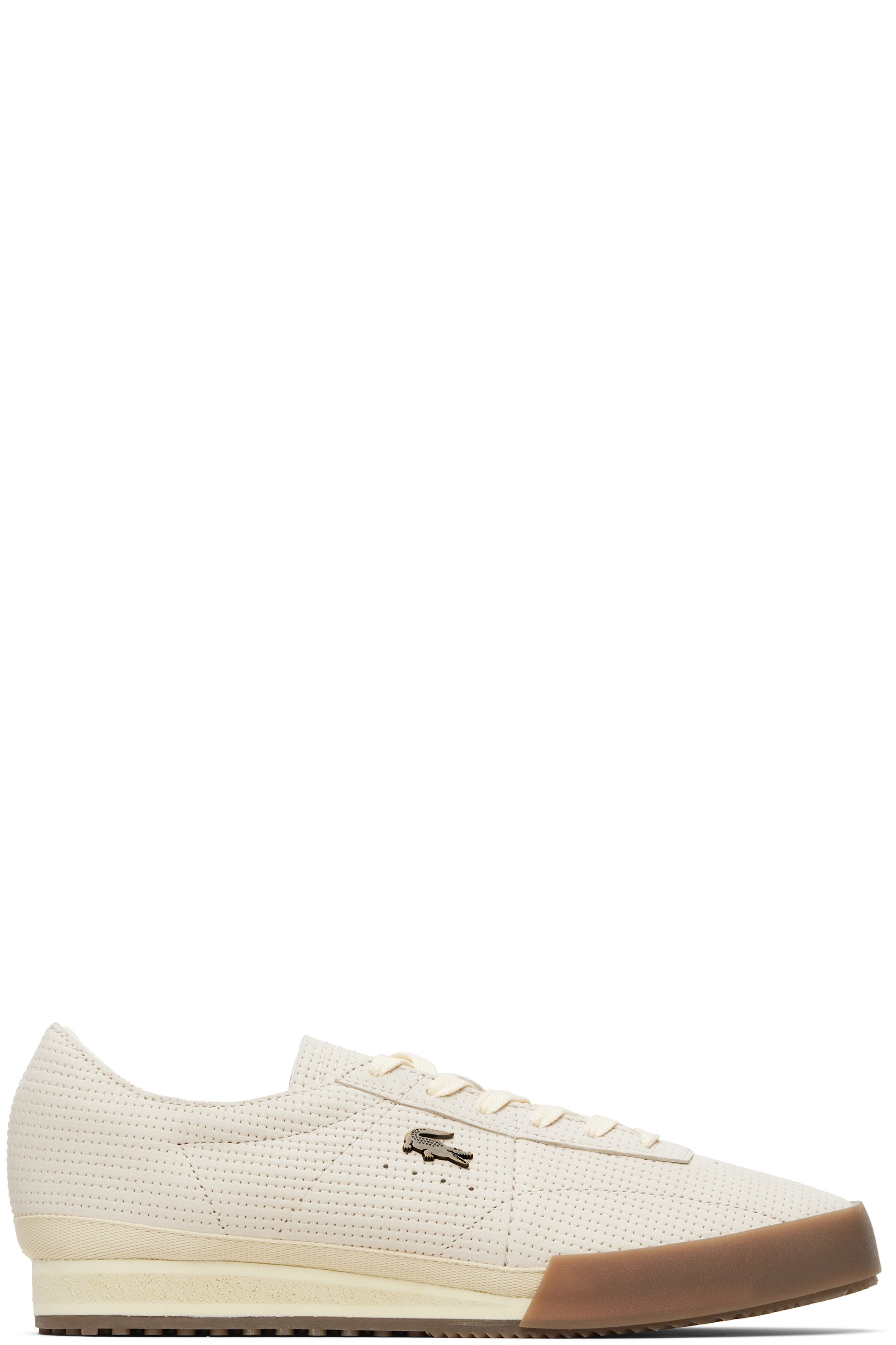 Lacoste - Off-White Aura Leather Sneakers