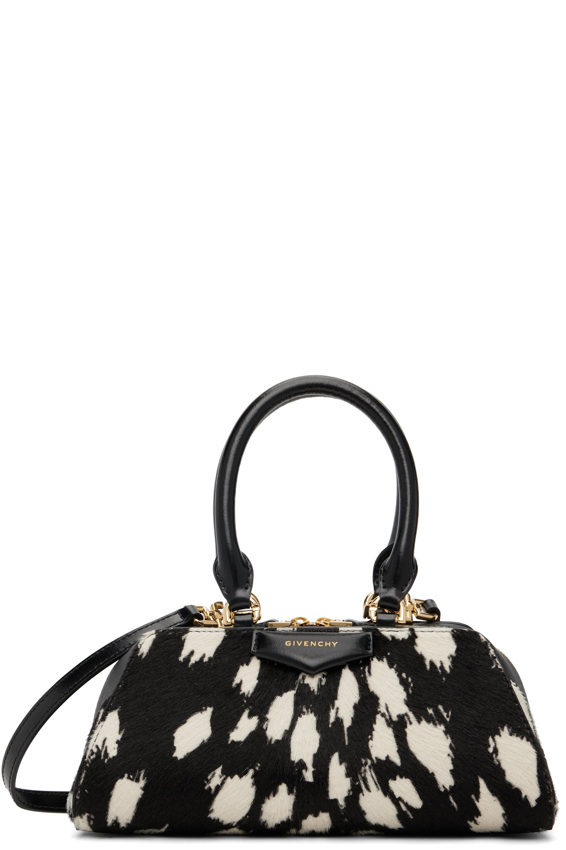 Givenchy - Mini sac horizontal noir et blanc - Antigona