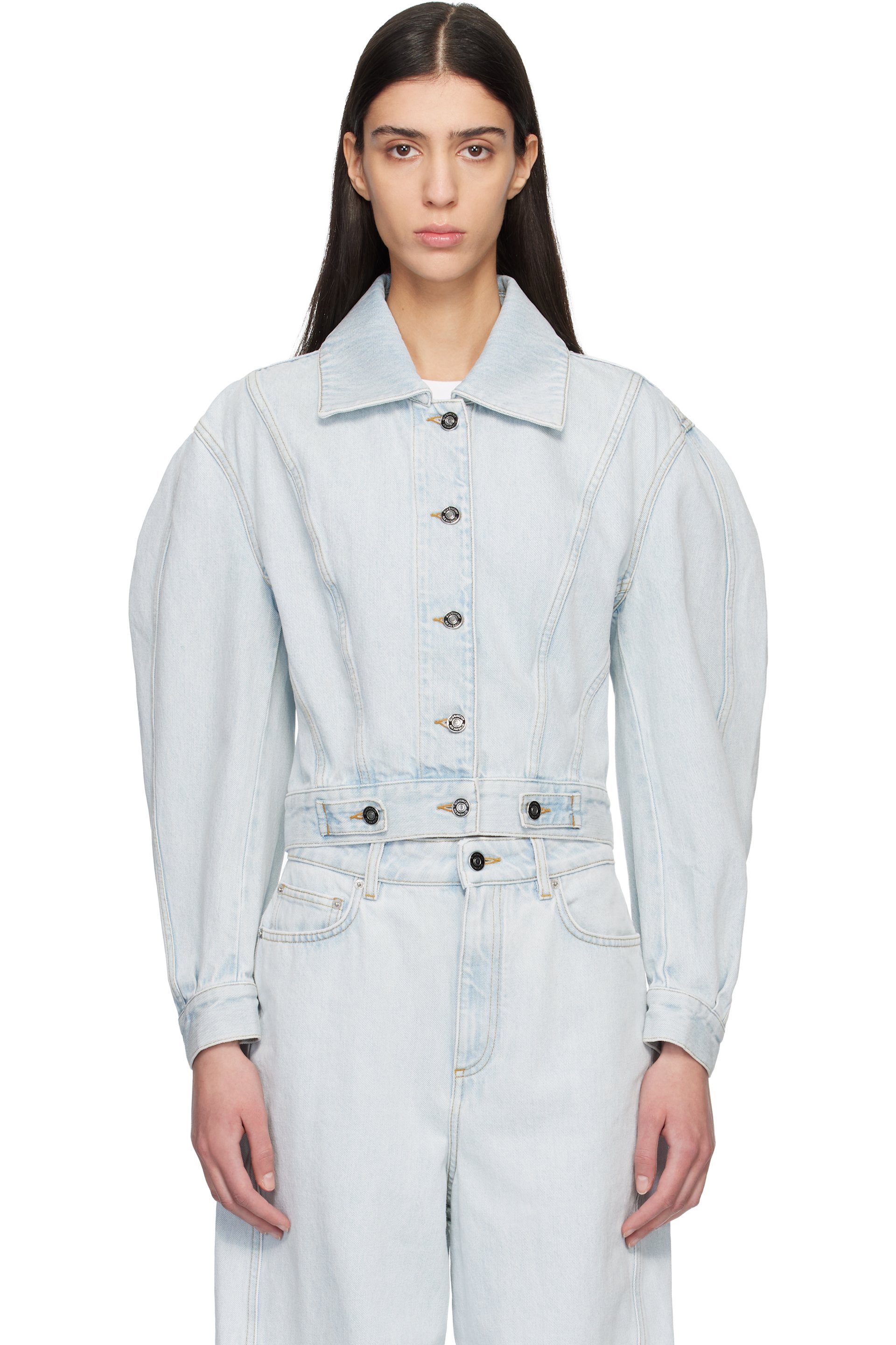 Givenchy - Blue Back-To-Front Cocoon Denim Jacket