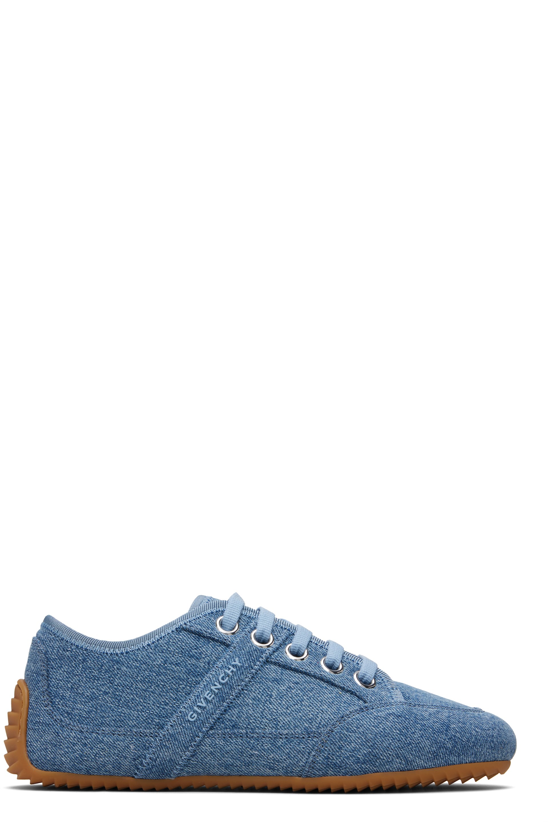 Givenchy - Baskets étroites bleues en denim