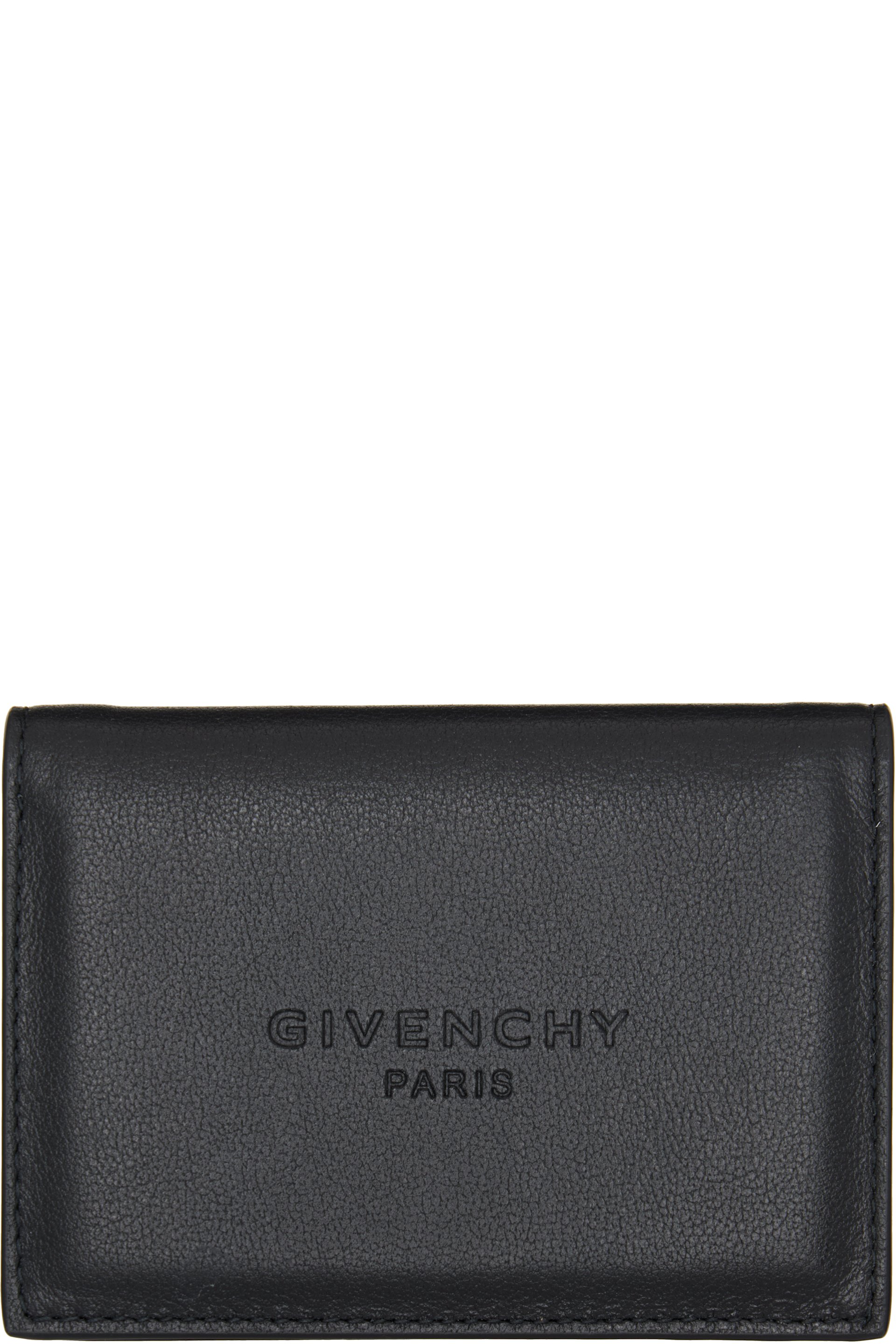 Givenchy - Black Antigona Stamped Flap Card Holder