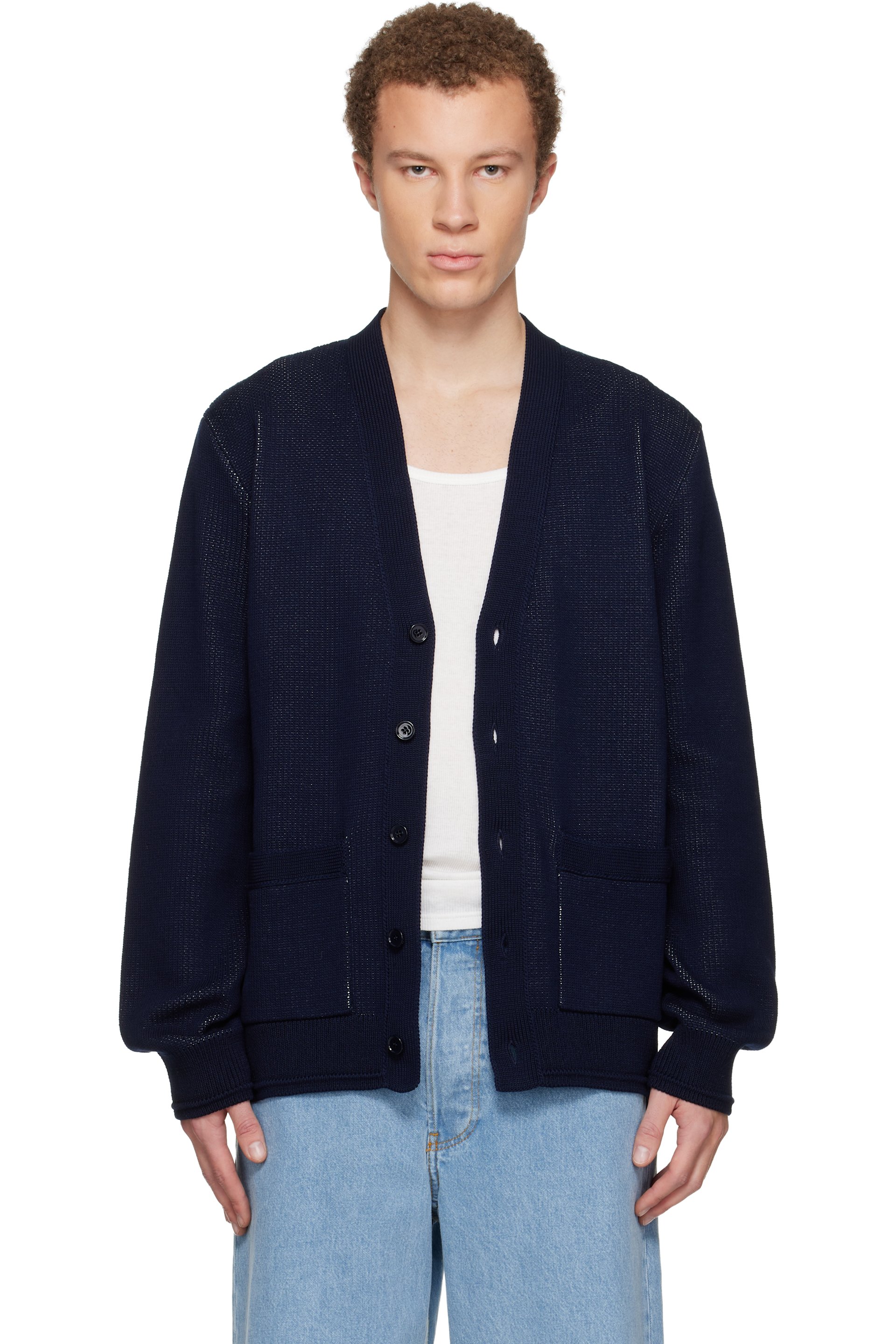 Givenchy - Navy V-Neck Cardigan