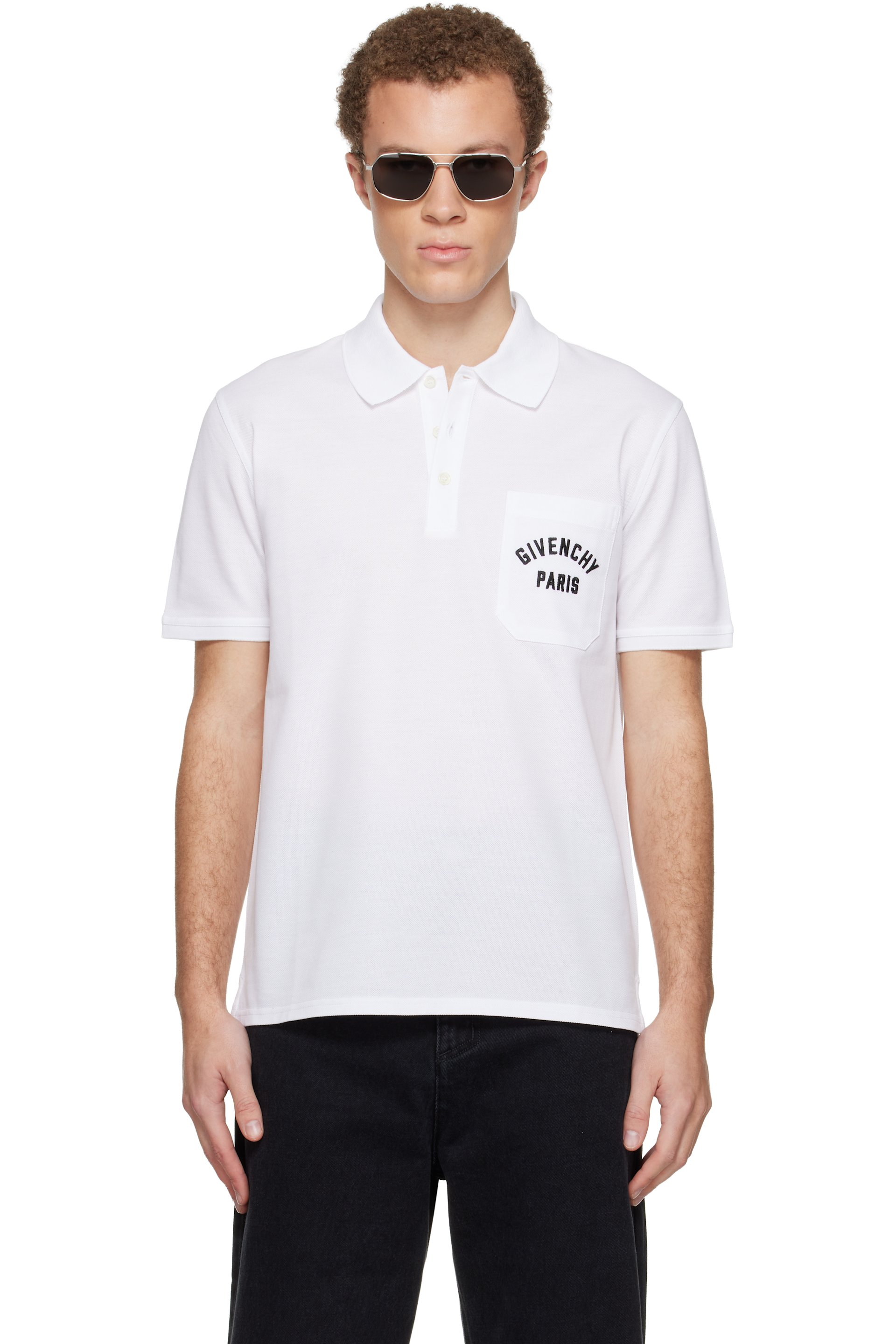 Givenchy - White Front Pocket Polo