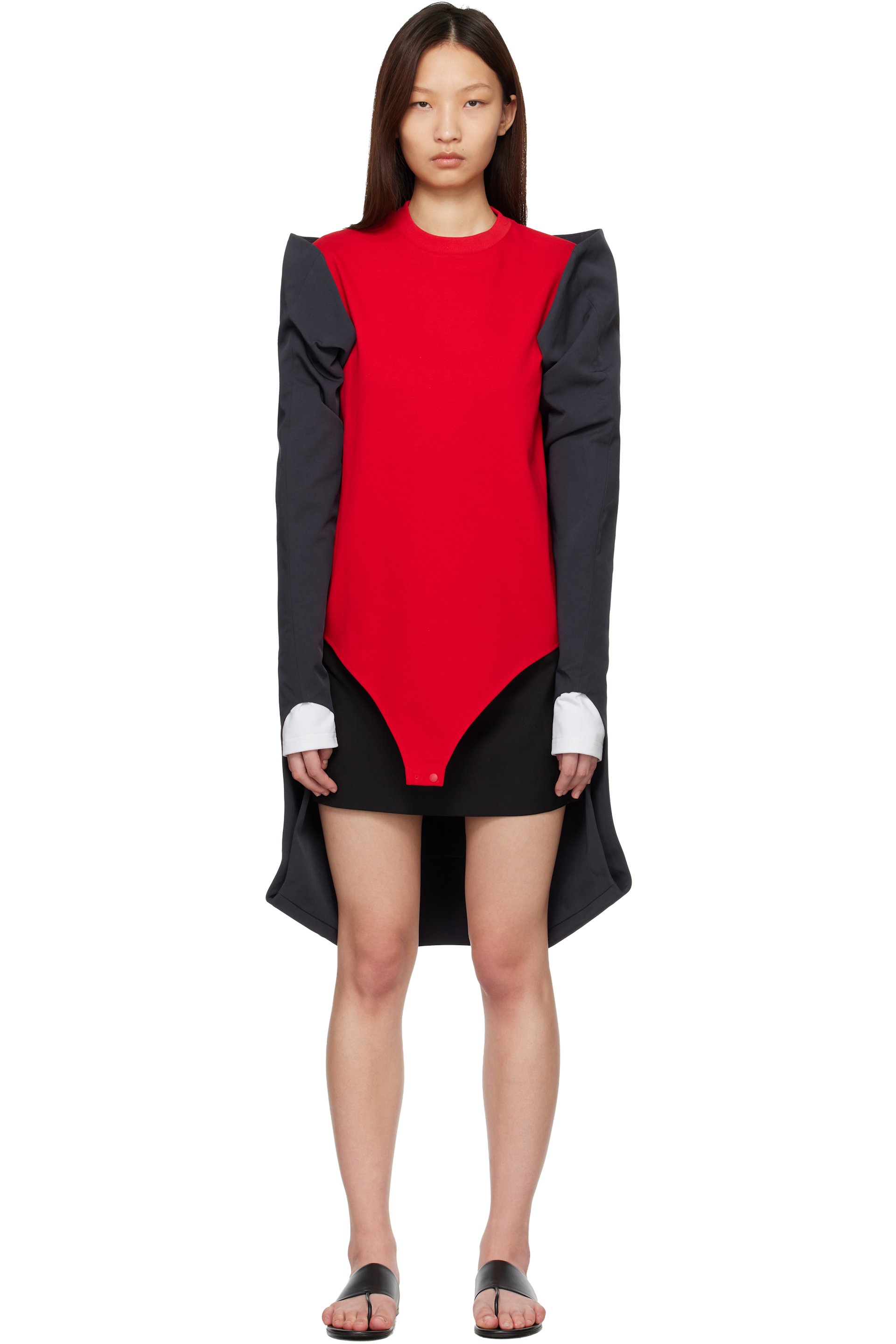 LII - Navy Reverse Shrug Top
