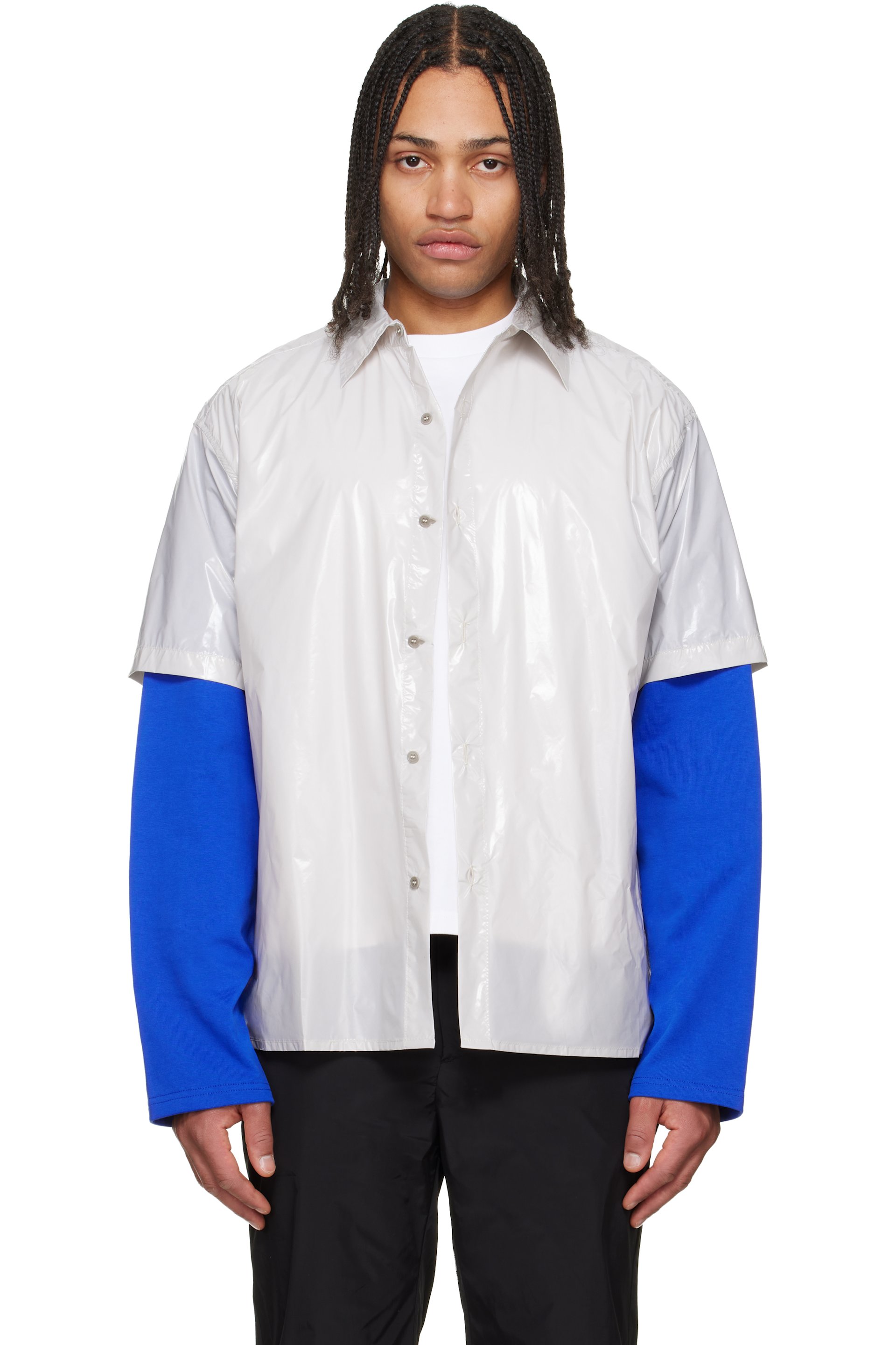 LII - Gray Gloss Short-Sleeve Shirt