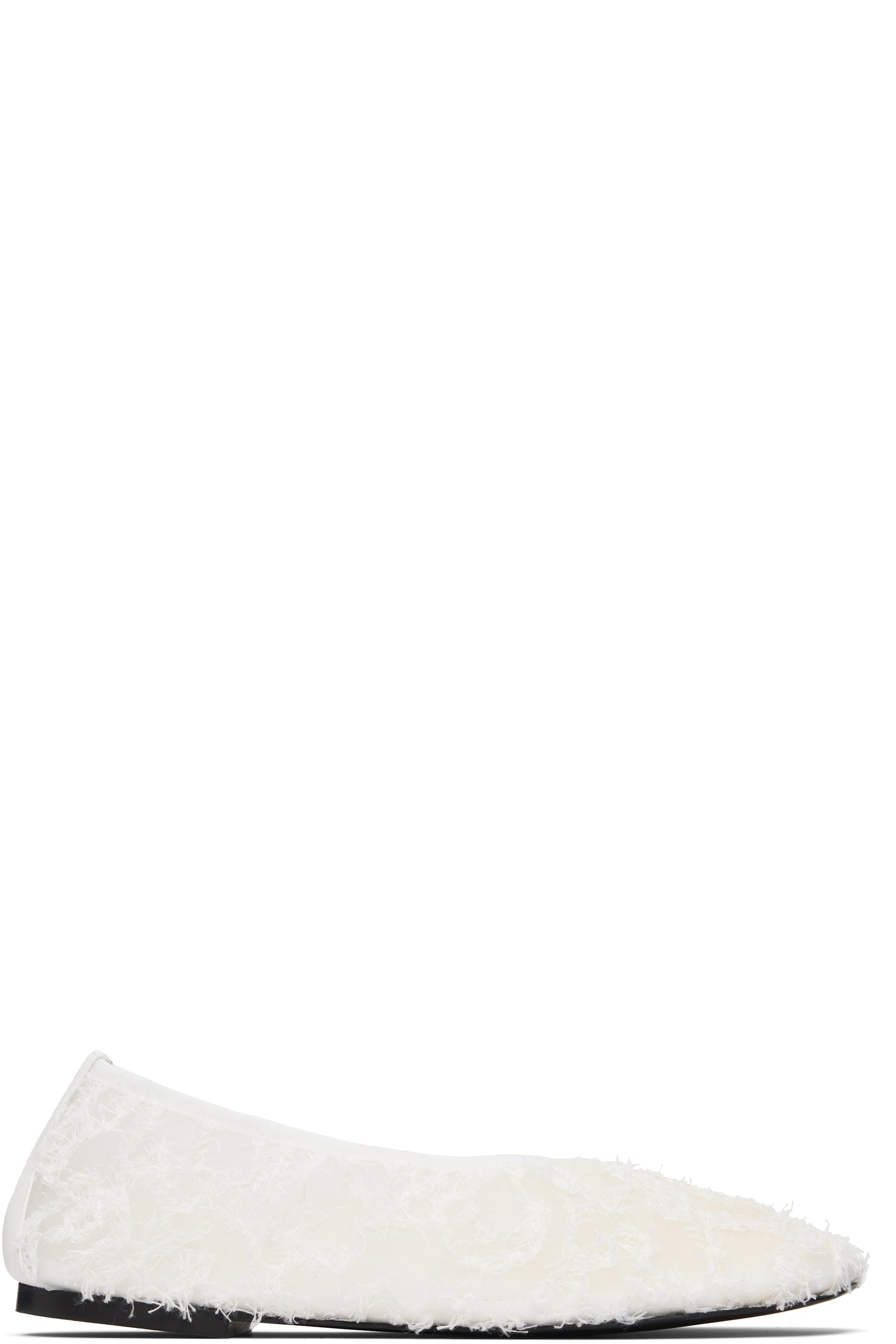 Proenza Schouler - Ballerines Glove blanches à dentelle