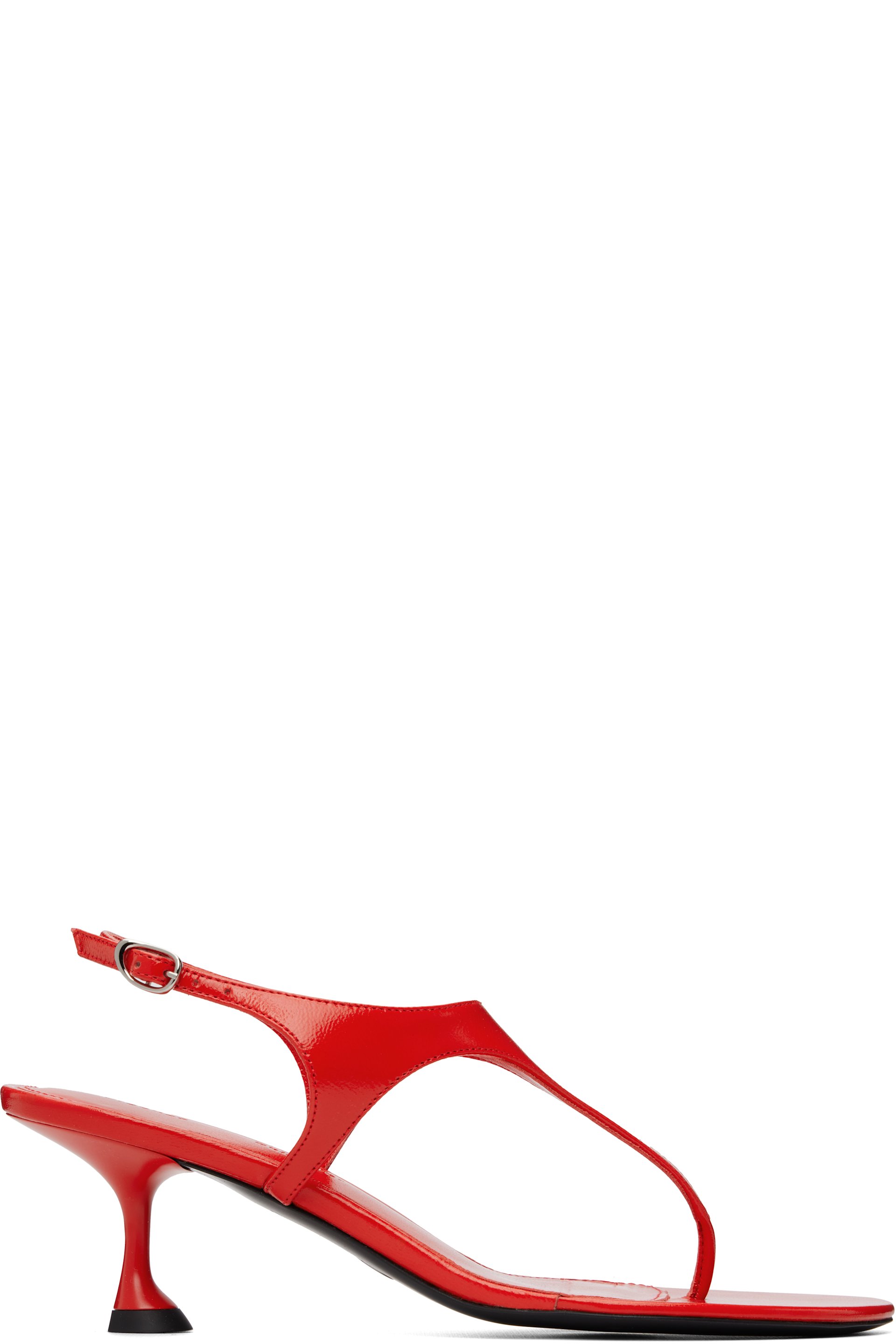 Proenza Schouler - Red Tee Thong Heeled Sandals