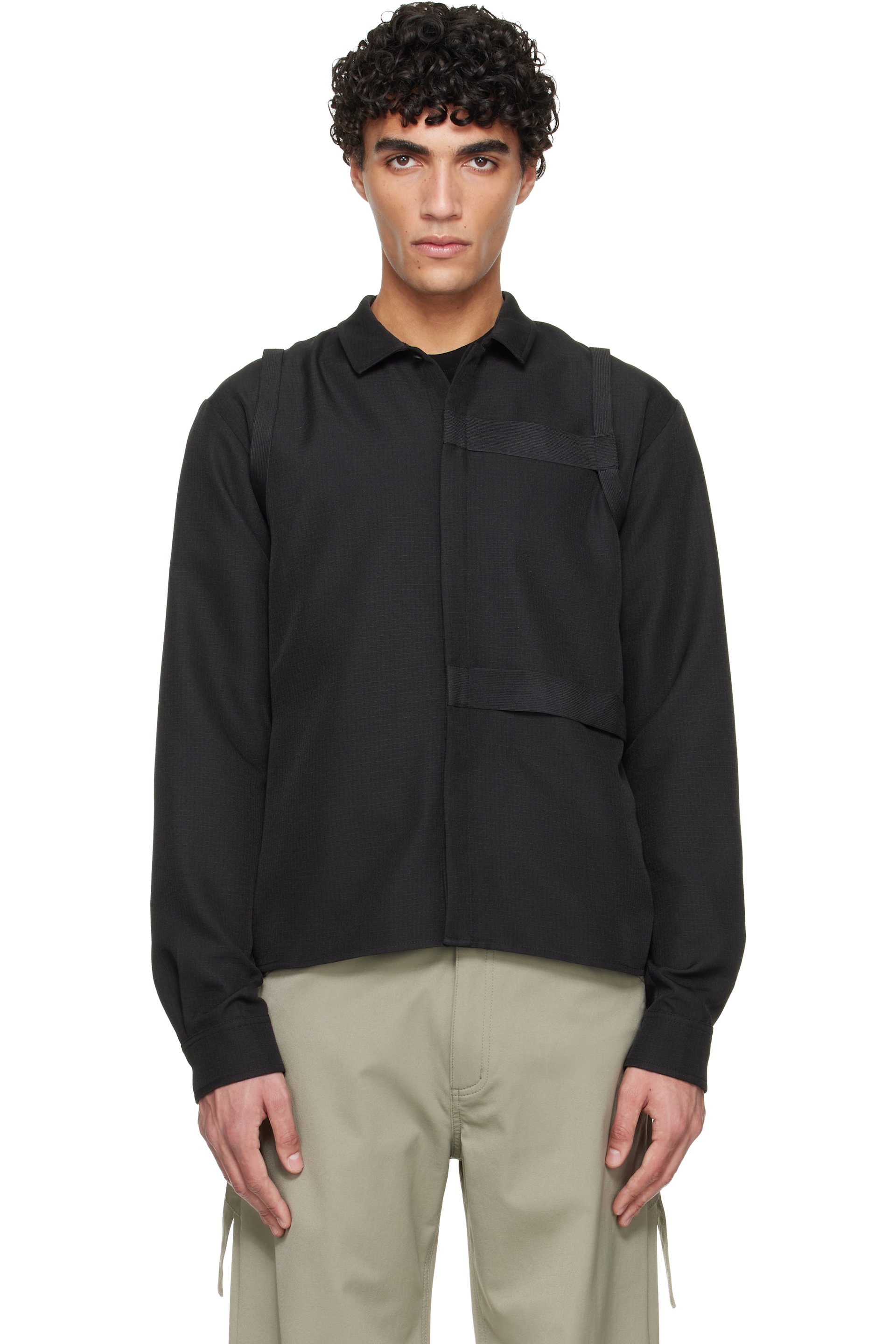 HELIOT EMIL - Black Sinew Shirt